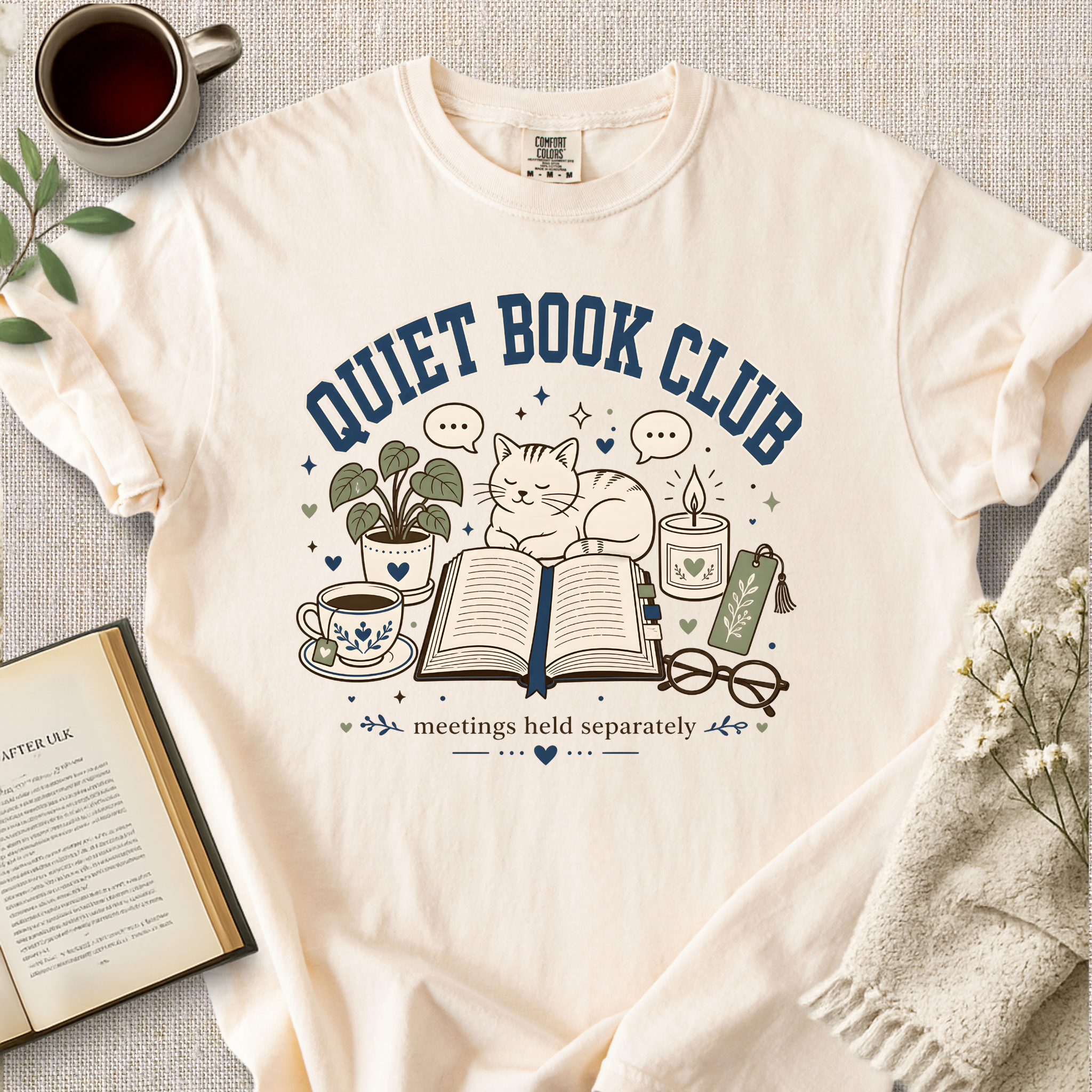 "Quiet Book Club" Cozy Tee
