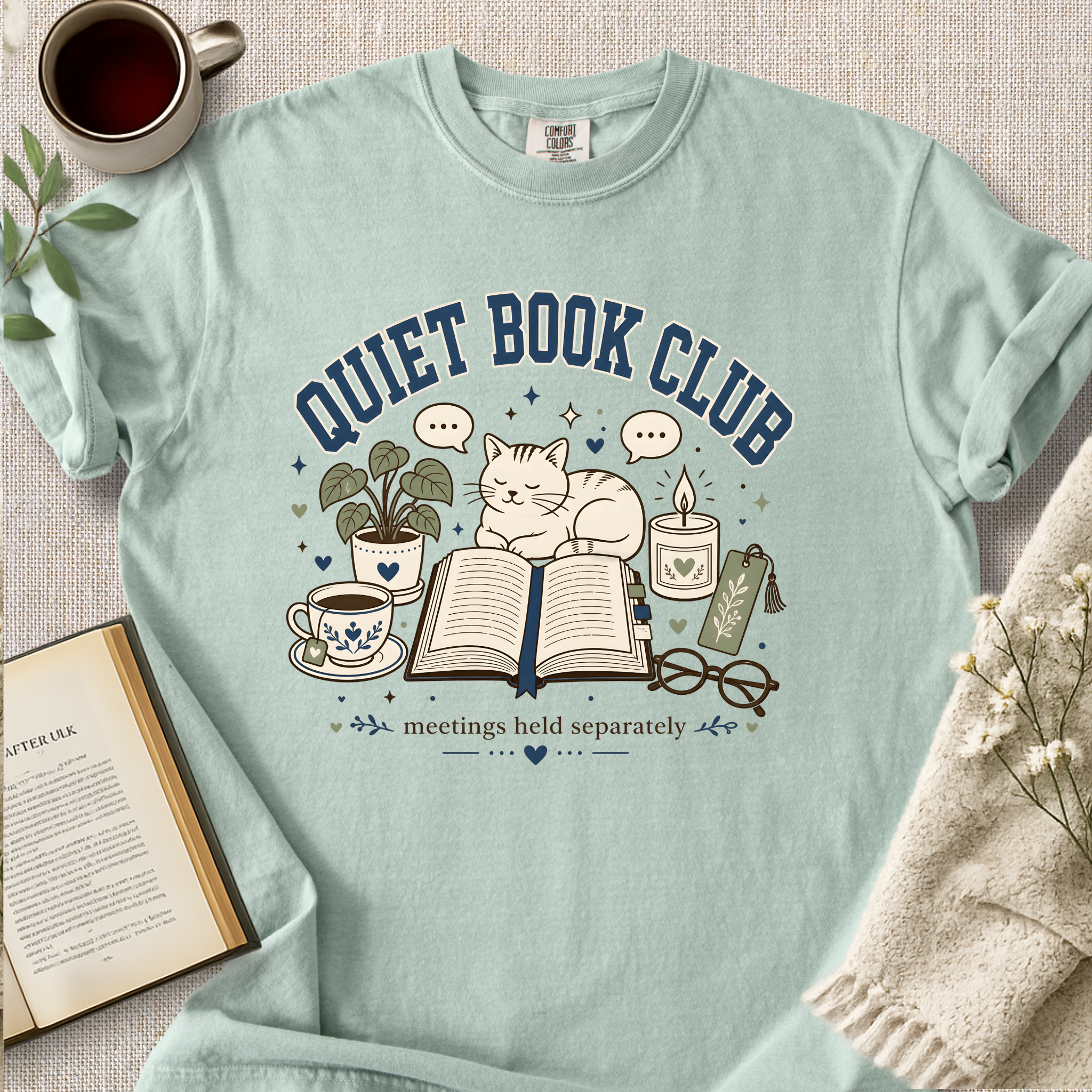 "Quiet Book Club" Cozy Tee