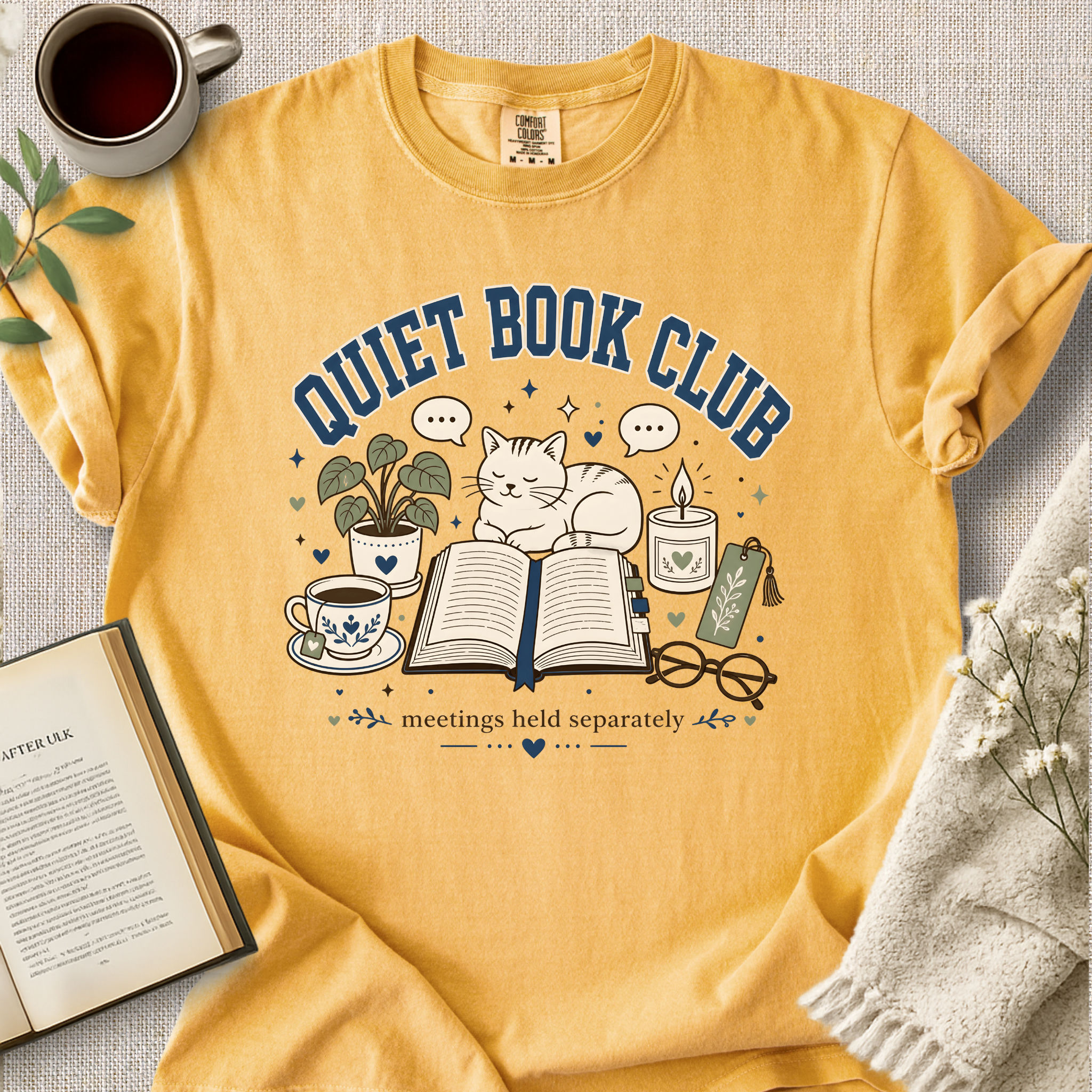 "Quiet Book Club" Cozy Tee