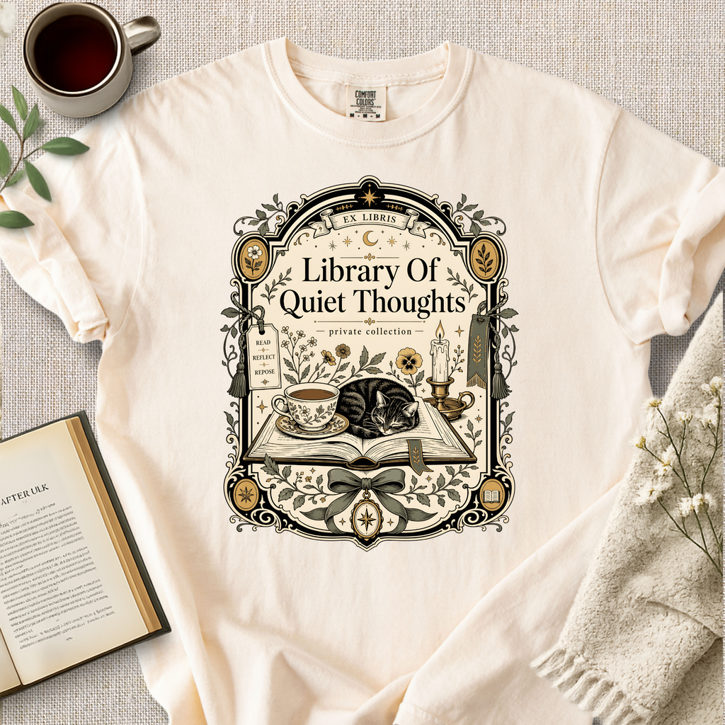 "Library Of Quiet Thoughts" Cozy Tee