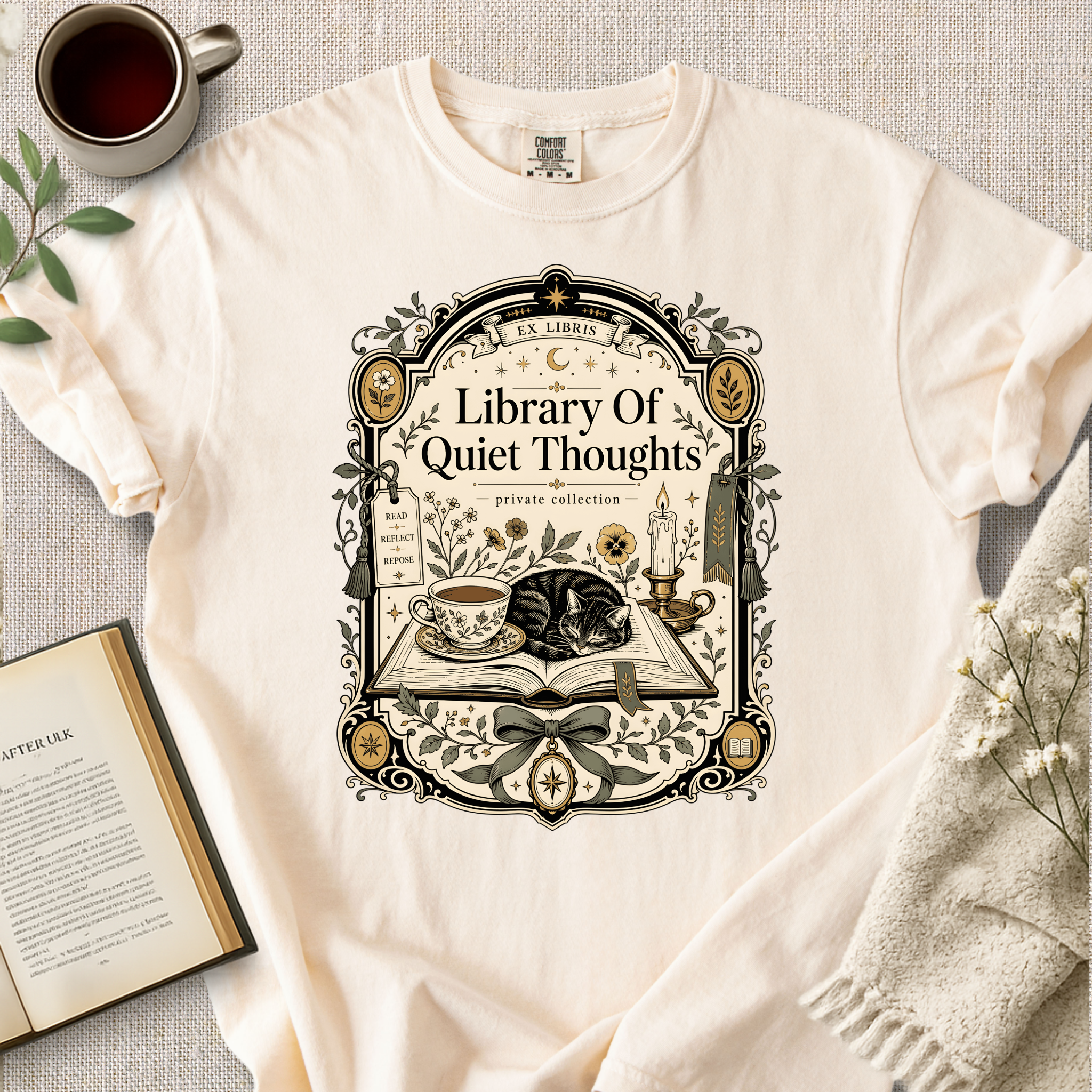 "Library Of Quiet Thoughts" Cozy Tee