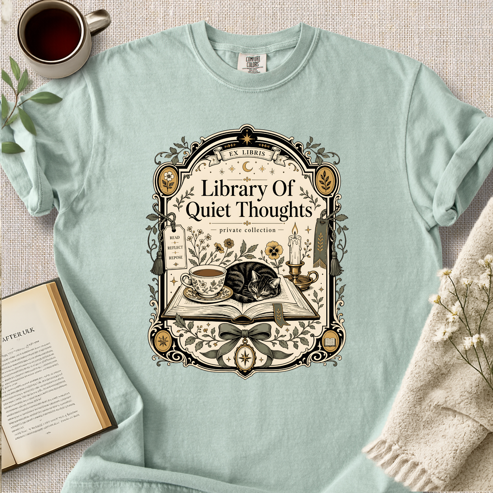 "Library Of Quiet Thoughts" Cozy Tee