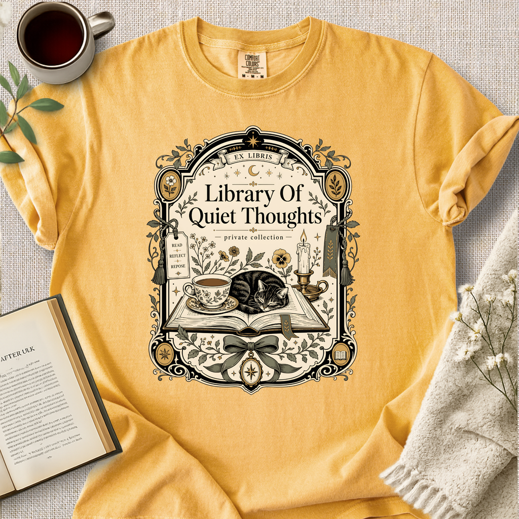 "Library Of Quiet Thoughts" Cozy Tee