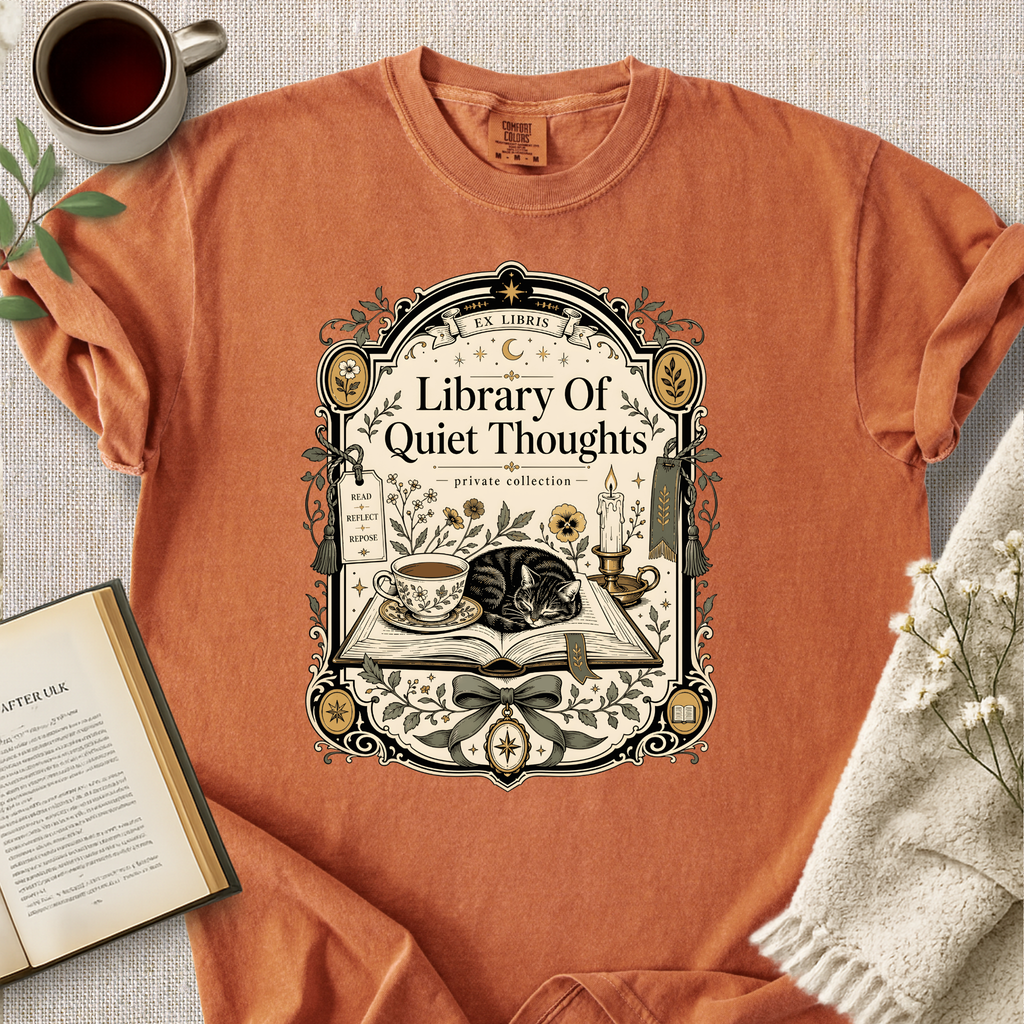 "Library Of Quiet Thoughts" Cozy Tee