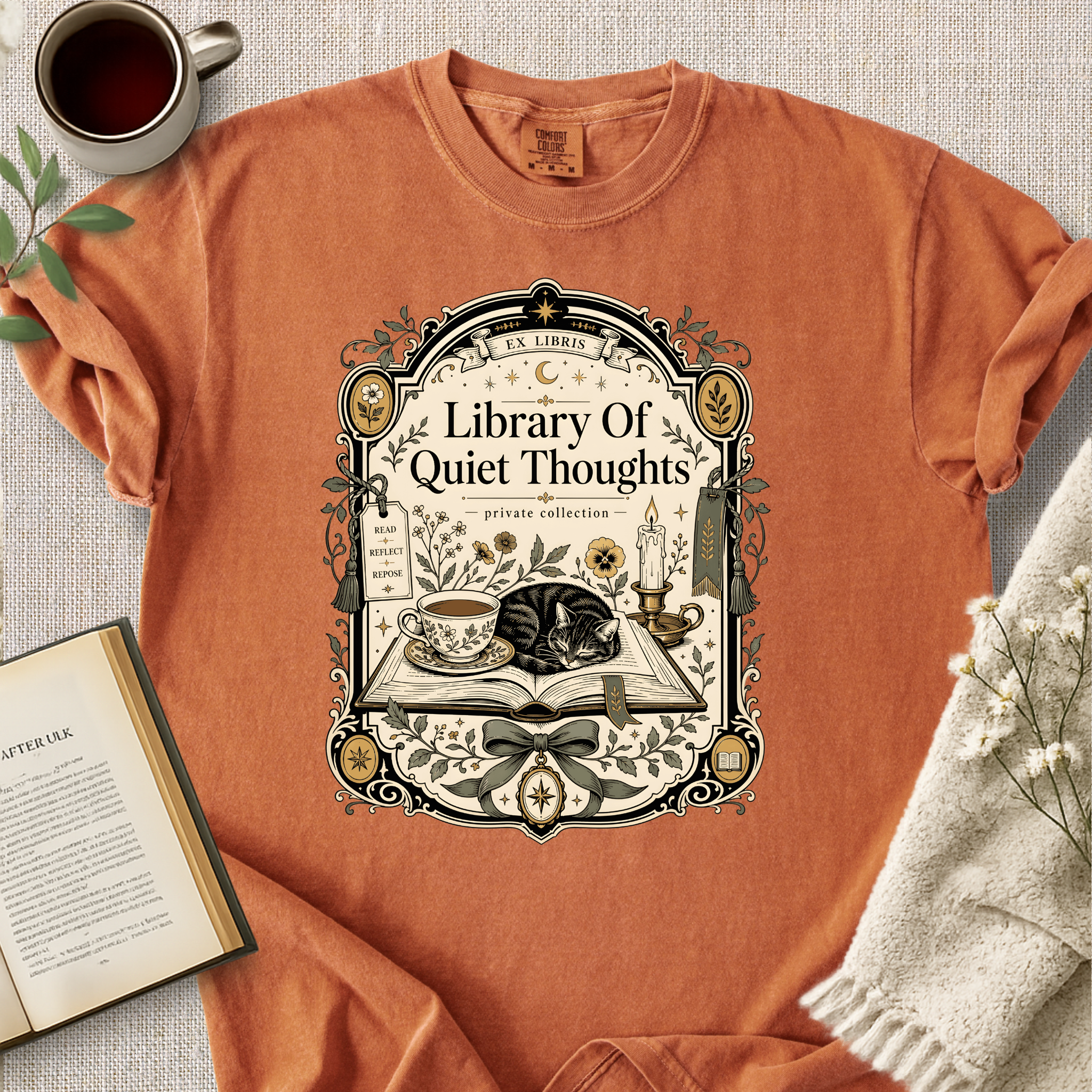 "Library Of Quiet Thoughts" Cozy Tee