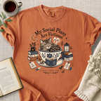 "My Social Plans Are Fictional" Cozy Tee