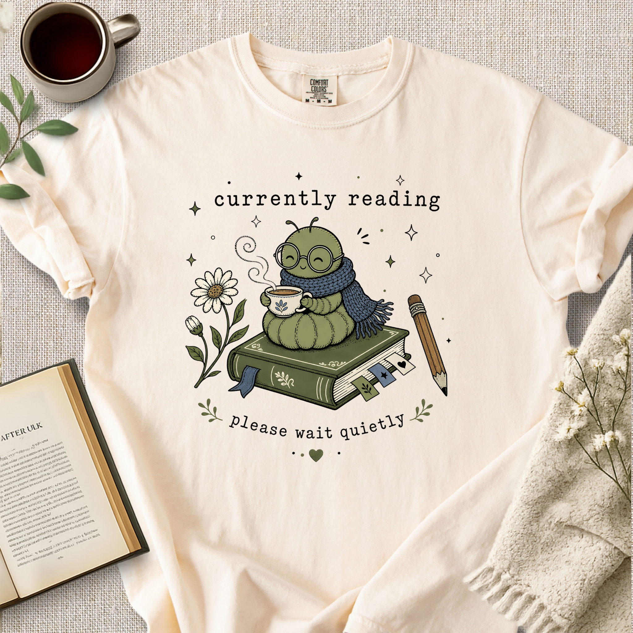 "Bookworm Currently Reading" Cozy Tee