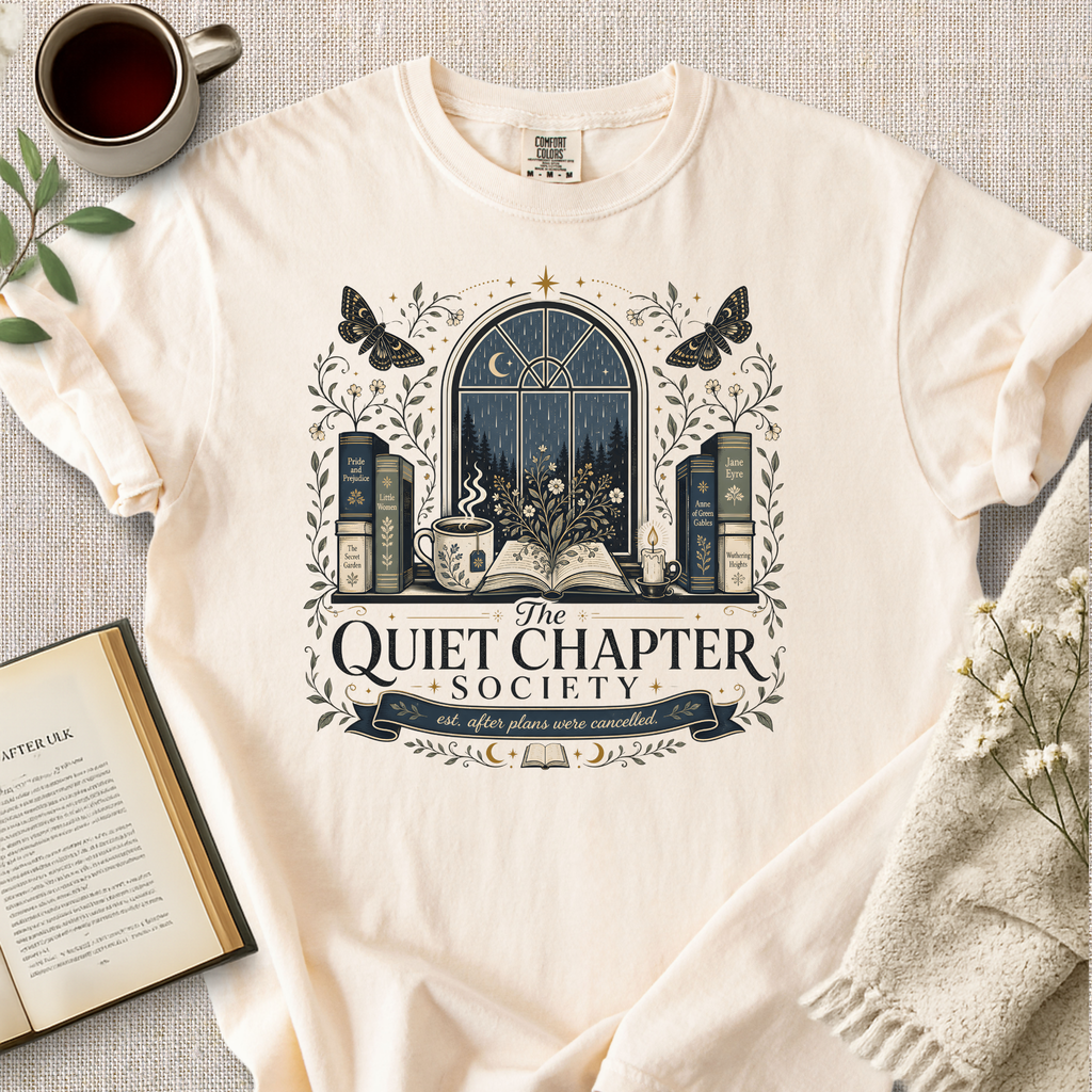 "Quiet Chapter Society" Cozy Tee