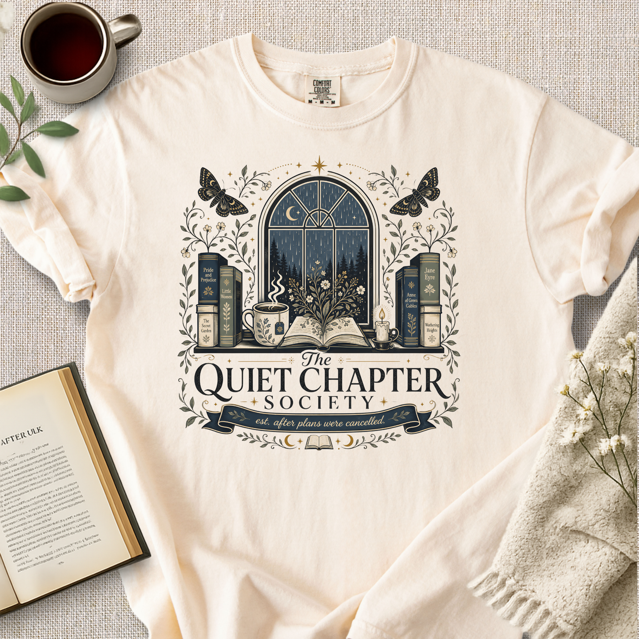 "Quiet Chapter Society" Cozy Tee