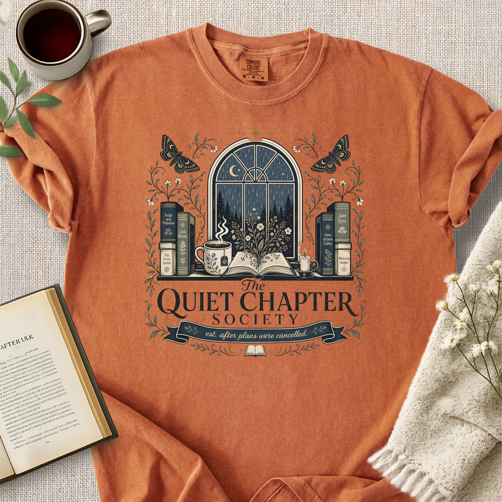 "Quiet Chapter Society" Cozy Tee