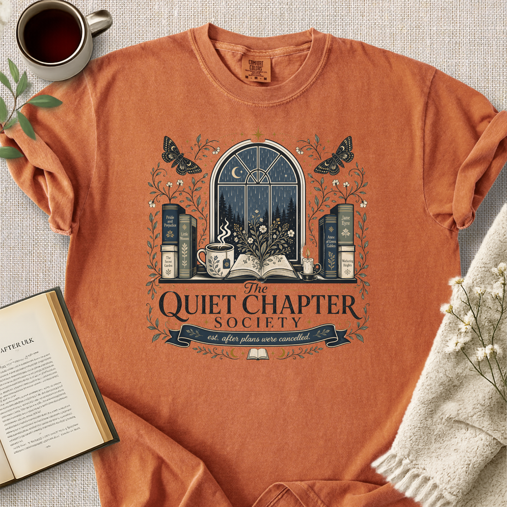 "Quiet Chapter Society" Cozy Tee
