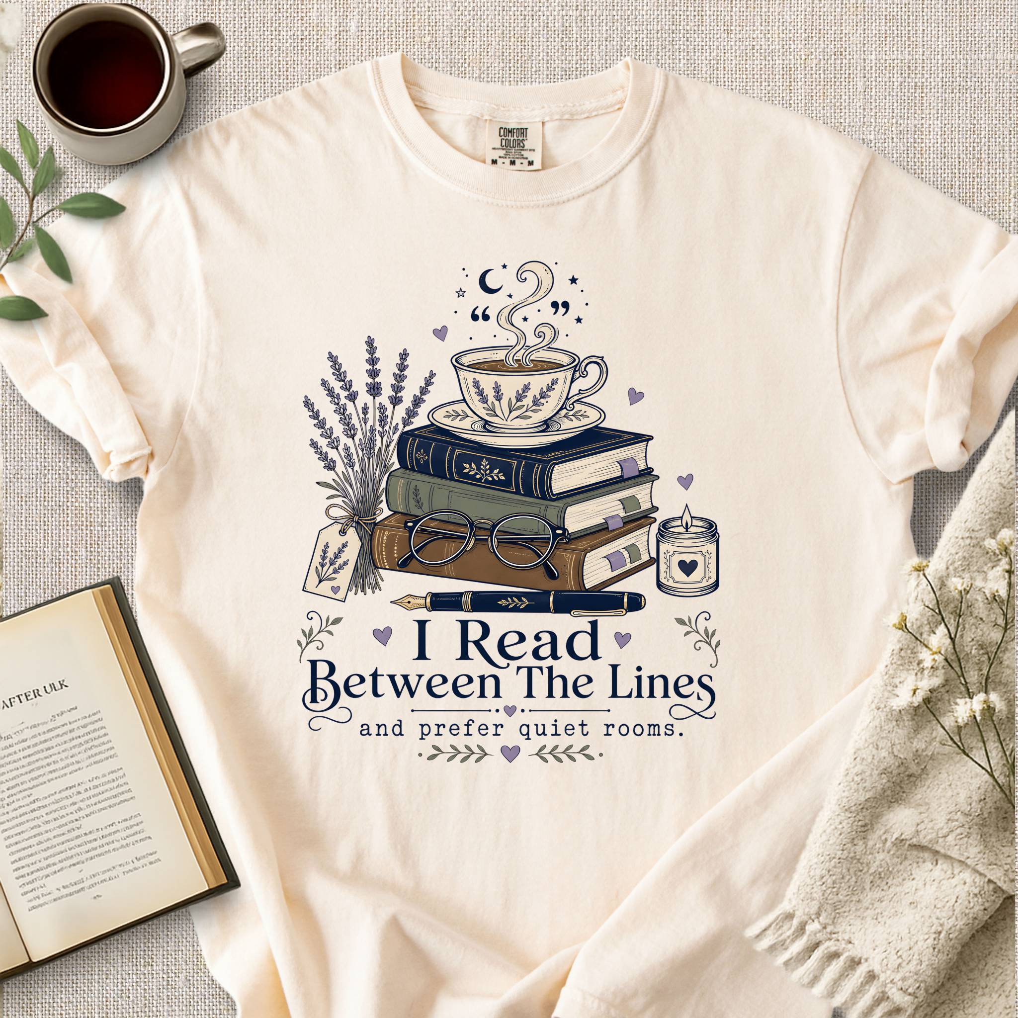 "I Read Between The Lines" Cozy Tee