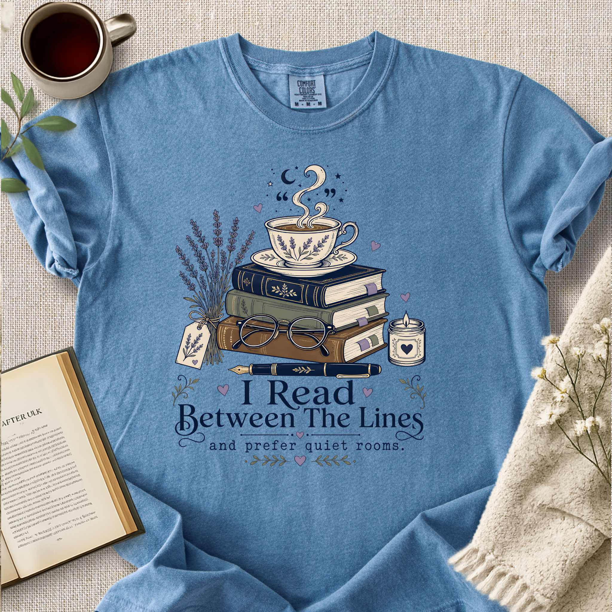 "I Read Between The Lines" Cozy Tee