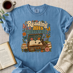 "Reading Hits Different" Cozy Tee