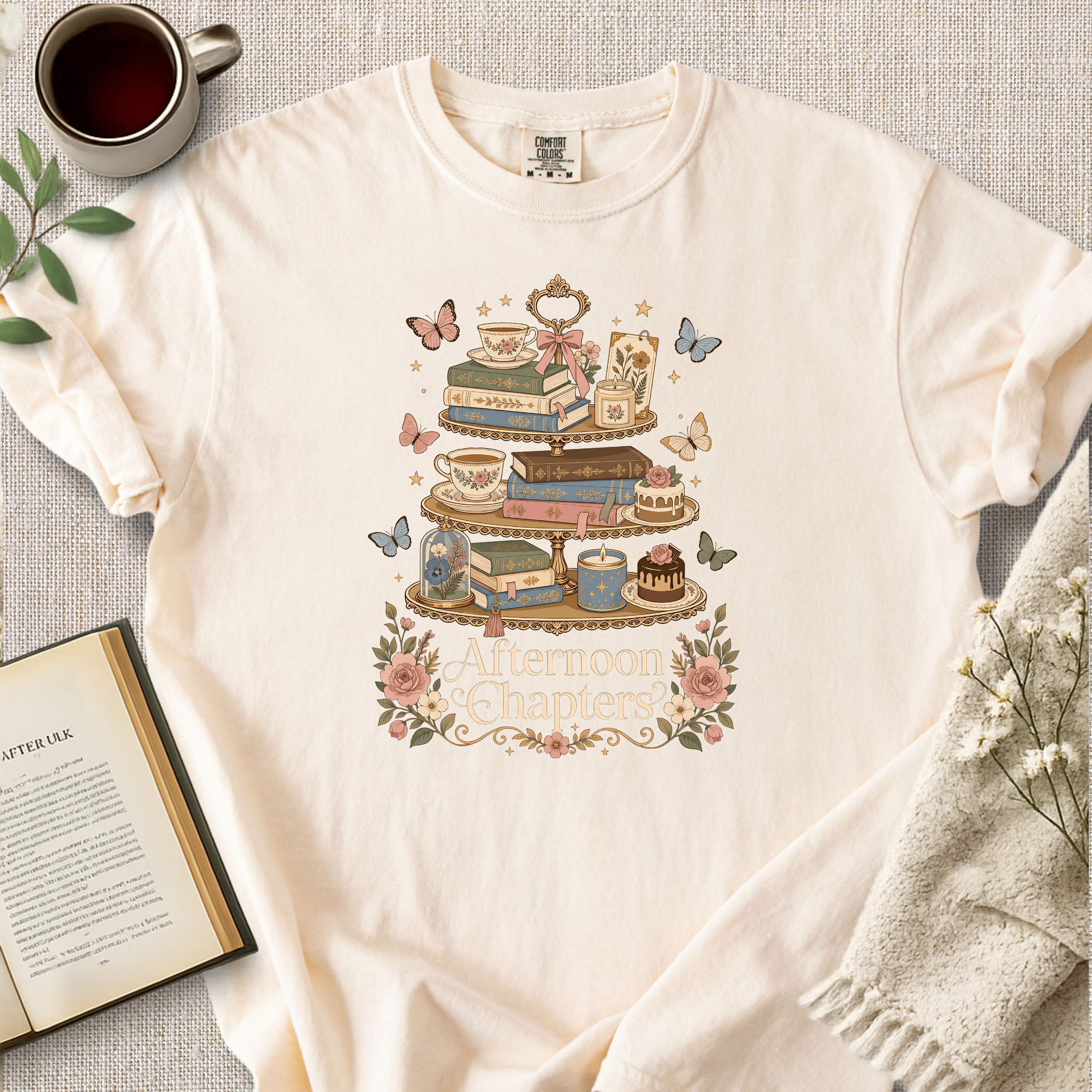 "Afternoon Chapters" Cozy Tee