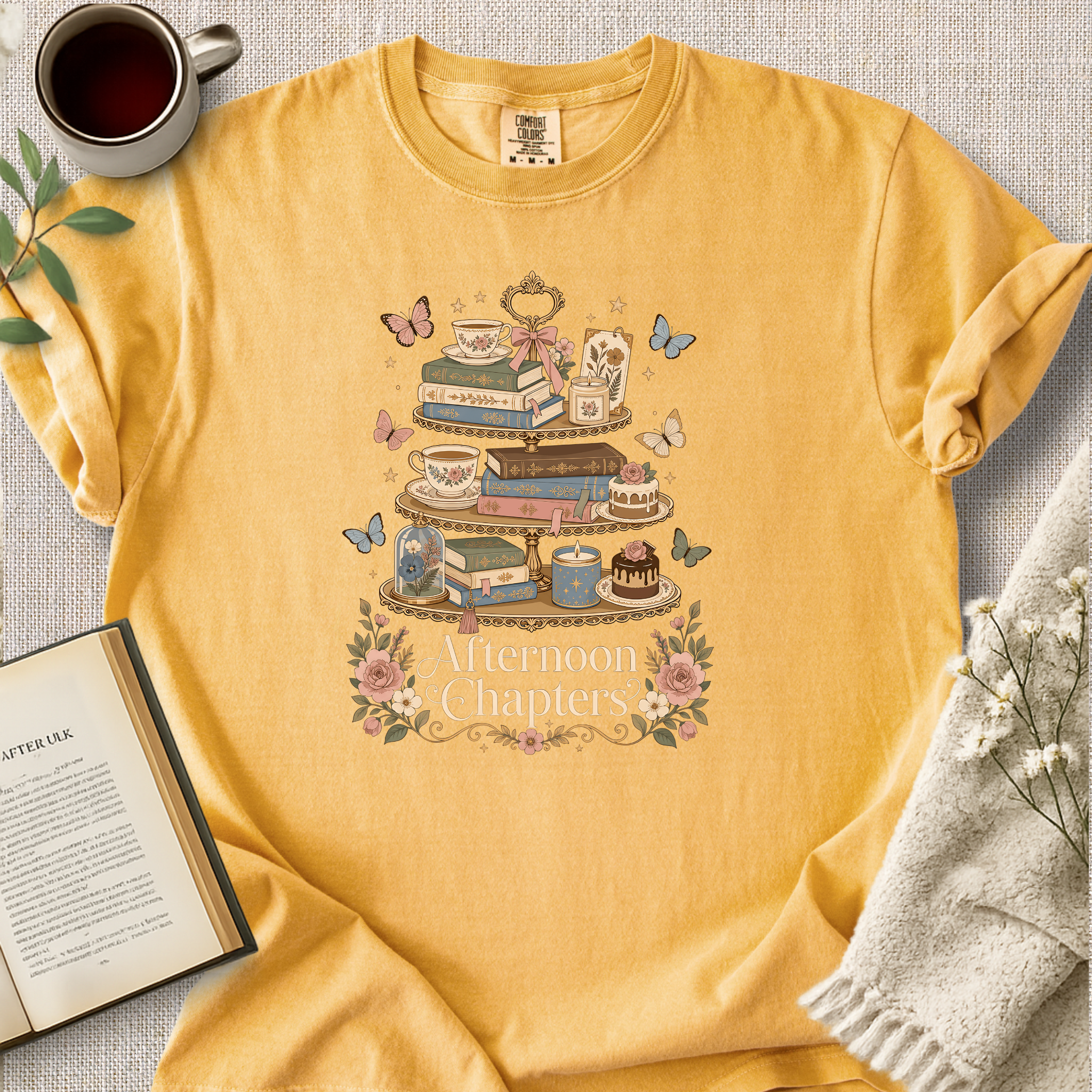 "Afternoon Chapters" Cozy Tee