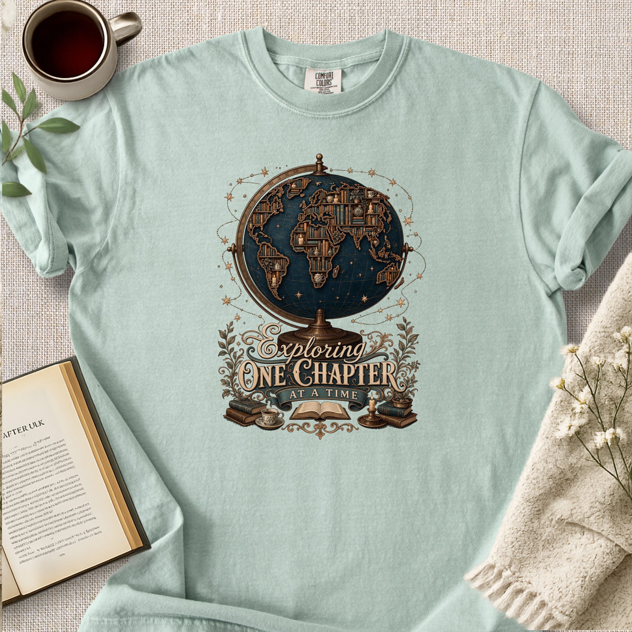"Exploring One Chapter At A Time" Cozy Tee