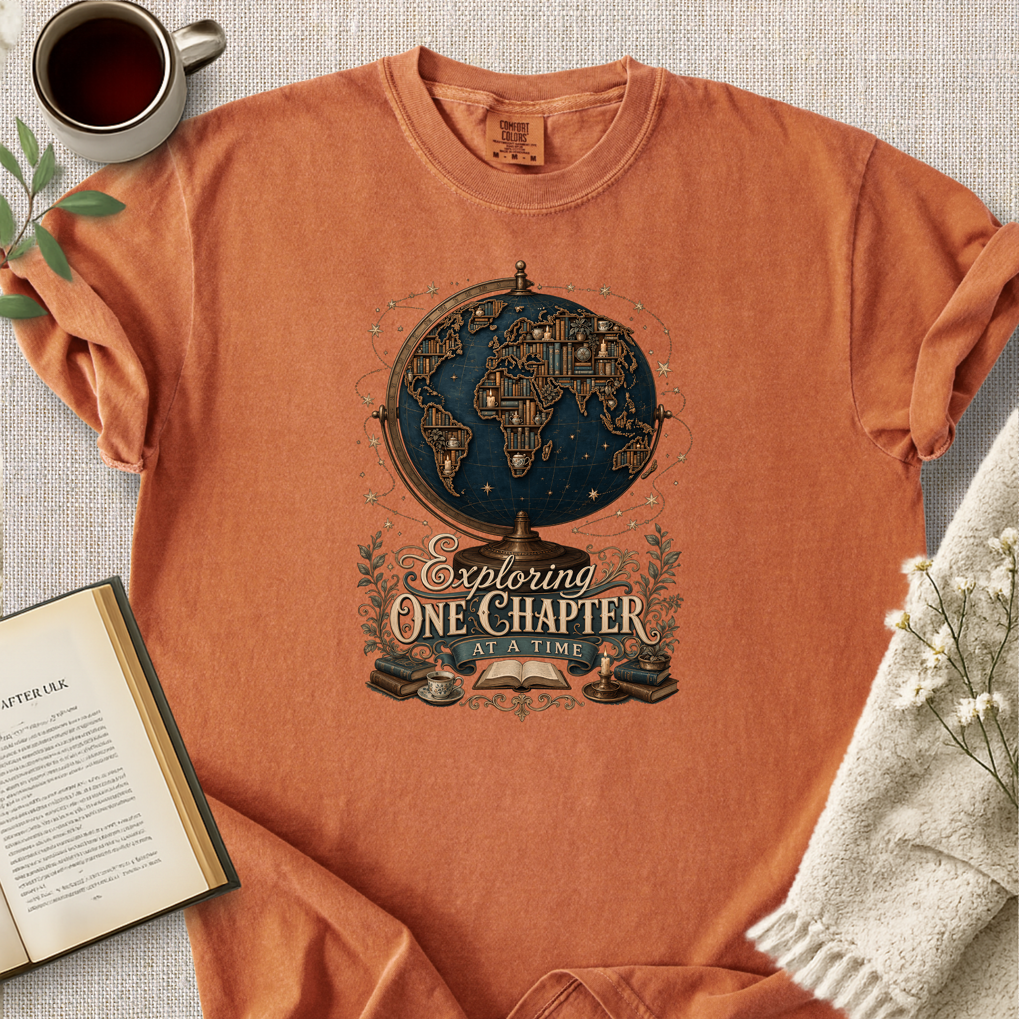"Exploring One Chapter At A Time" Cozy Tee