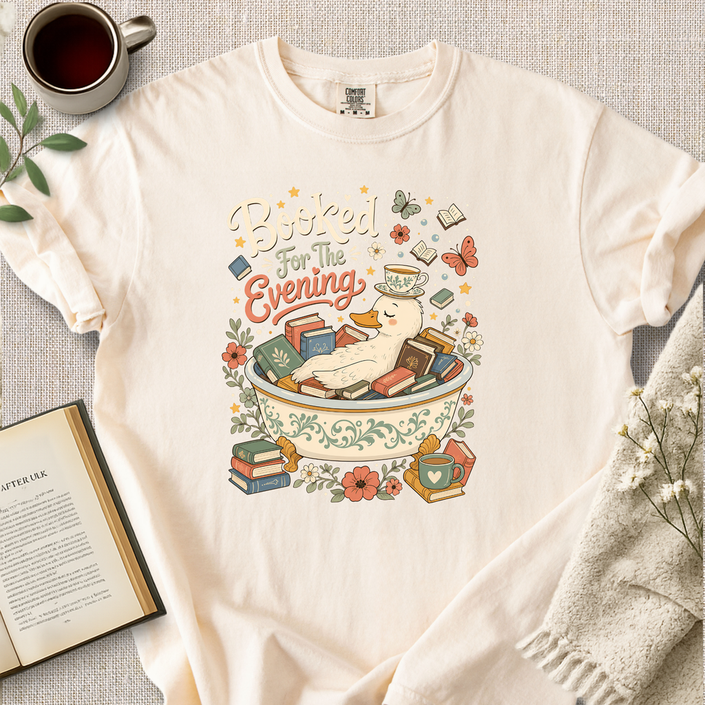 "Booked For The Evening" Cozy Tee