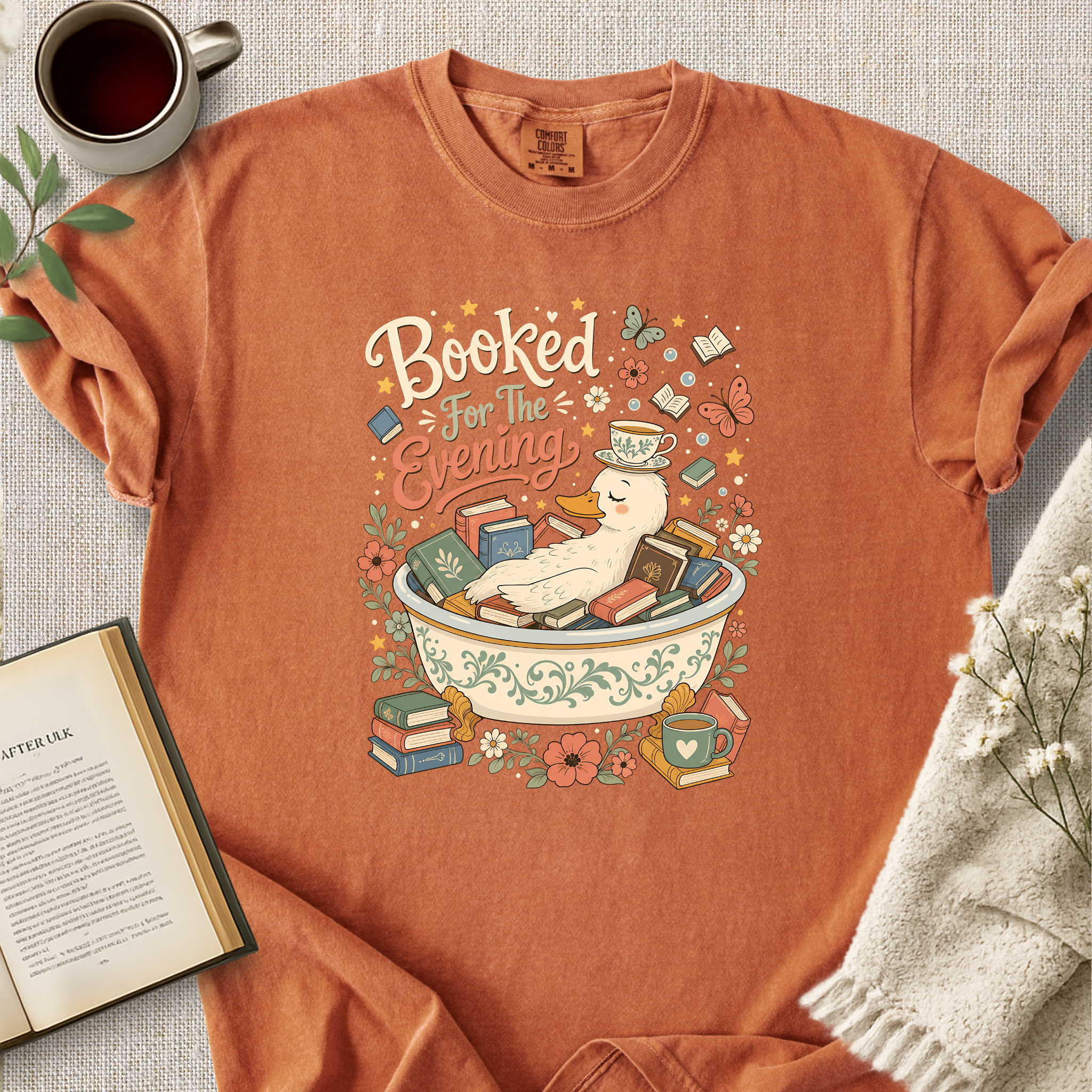 "Booked For The Evening" Cozy Tee