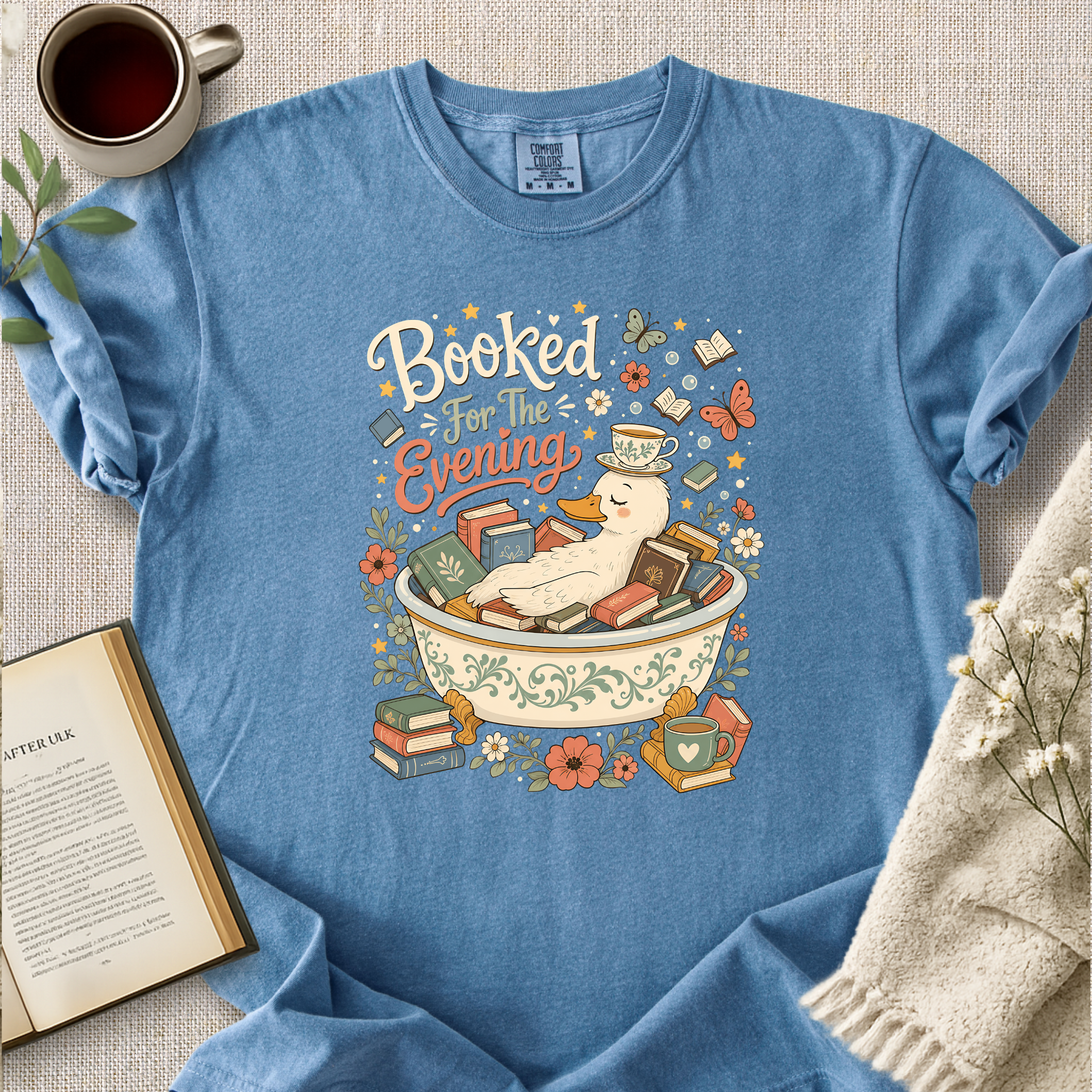 "Booked For The Evening" Cozy Tee