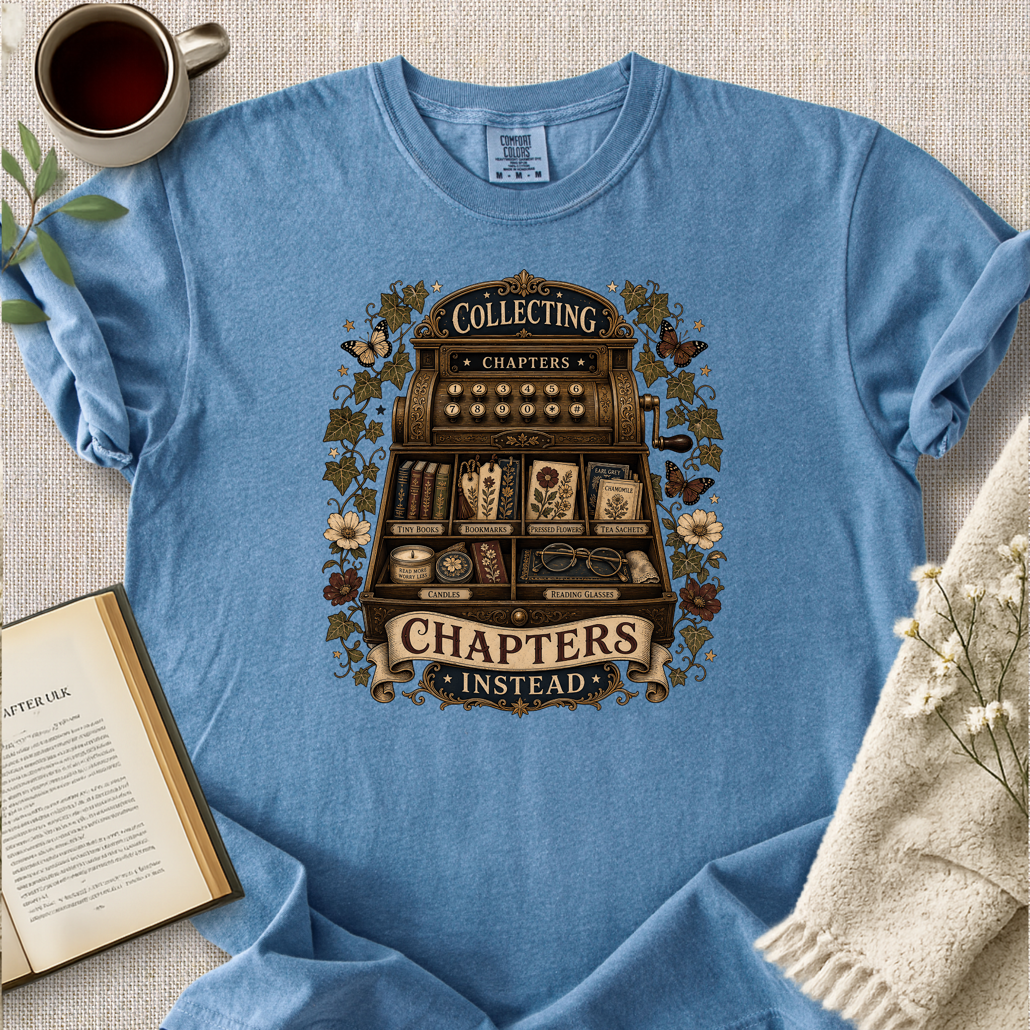 "Collecting Chapters Instead" Cozy Tee