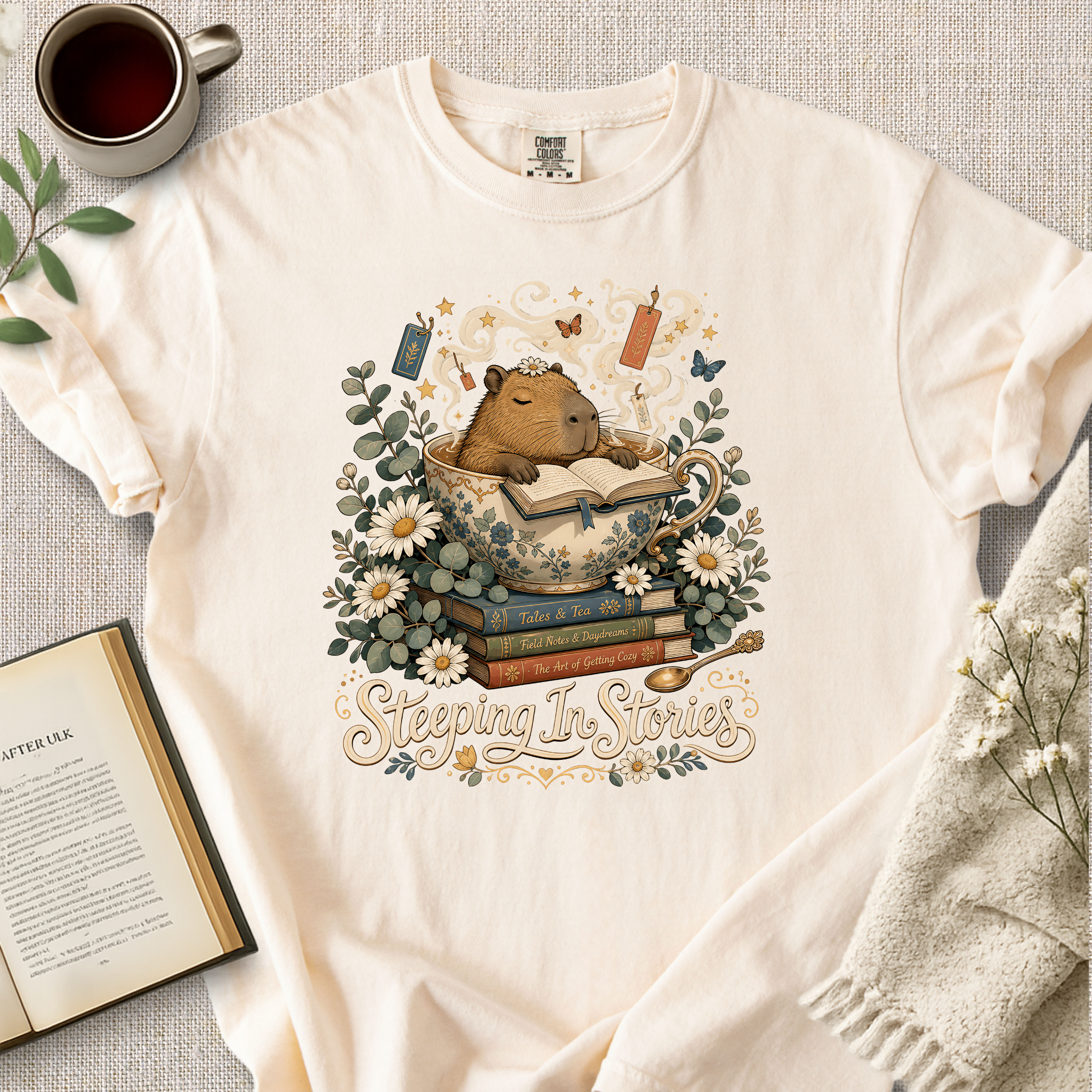 "Steeping In Stories" Cozy Tee