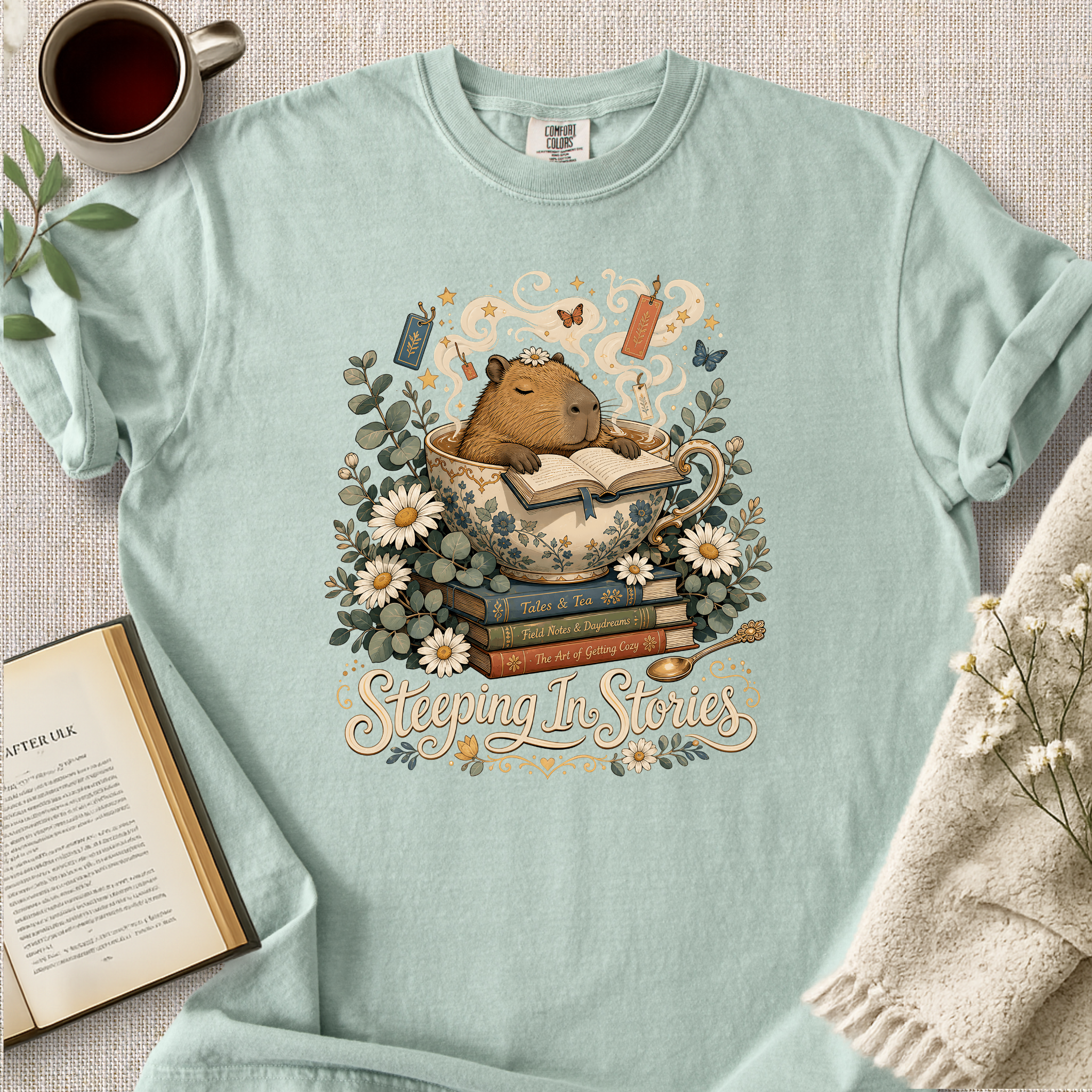 "Steeping In Stories" Cozy Tee
