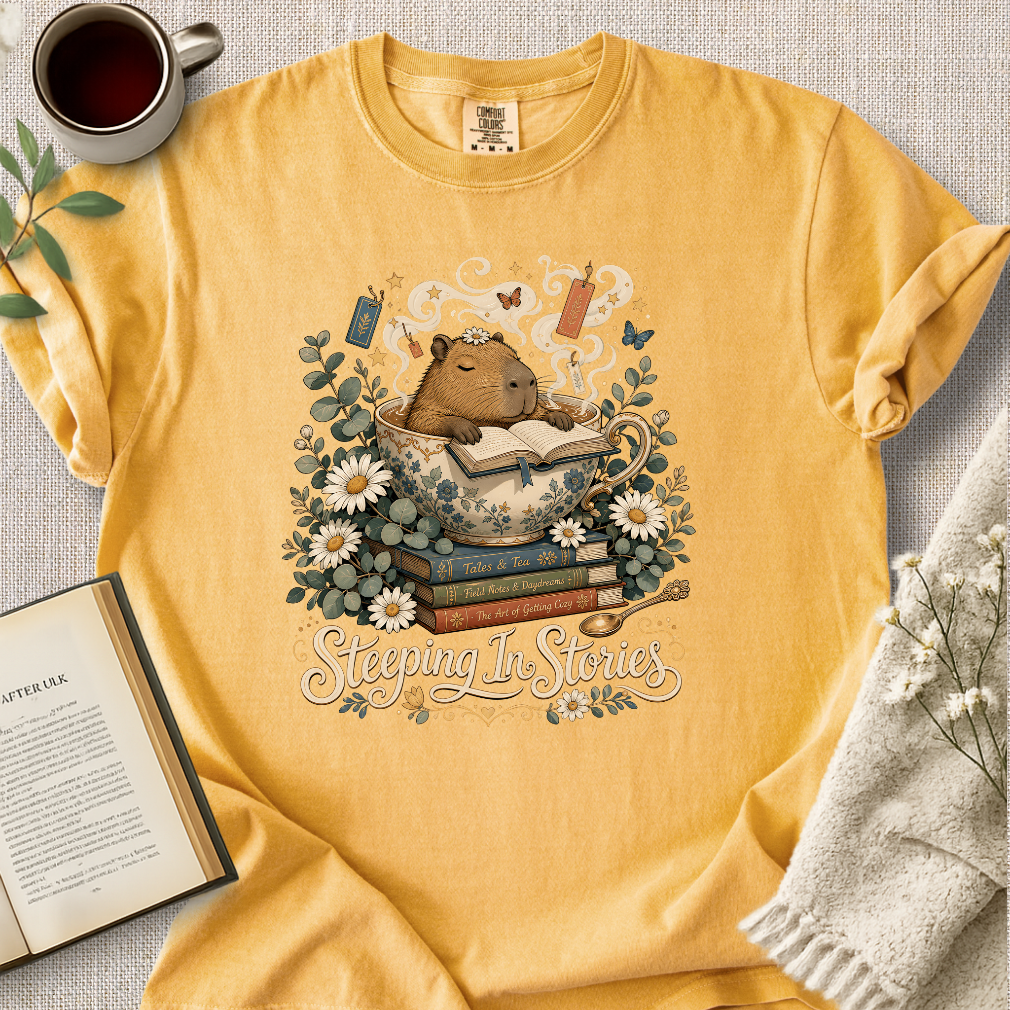 "Steeping In Stories" Cozy Tee
