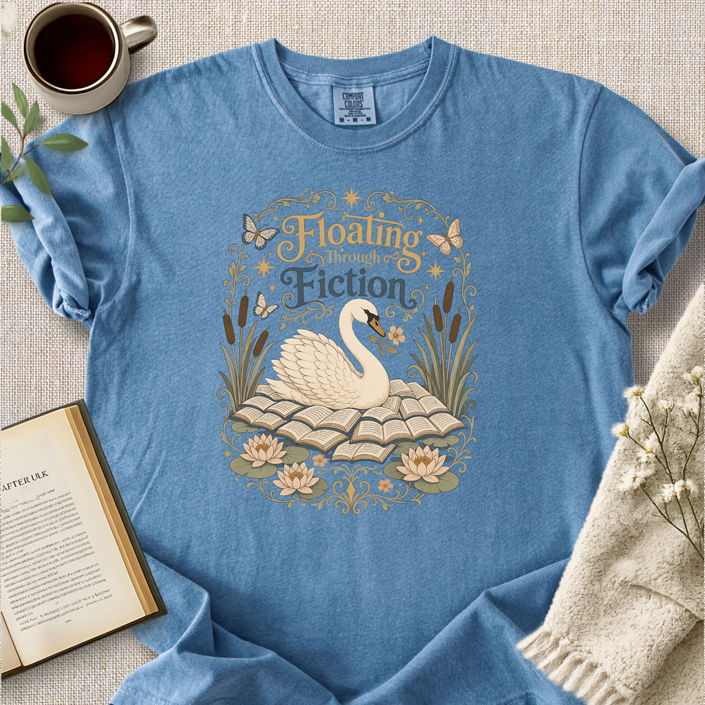 "Floating Through Fiction" Cozy Tee