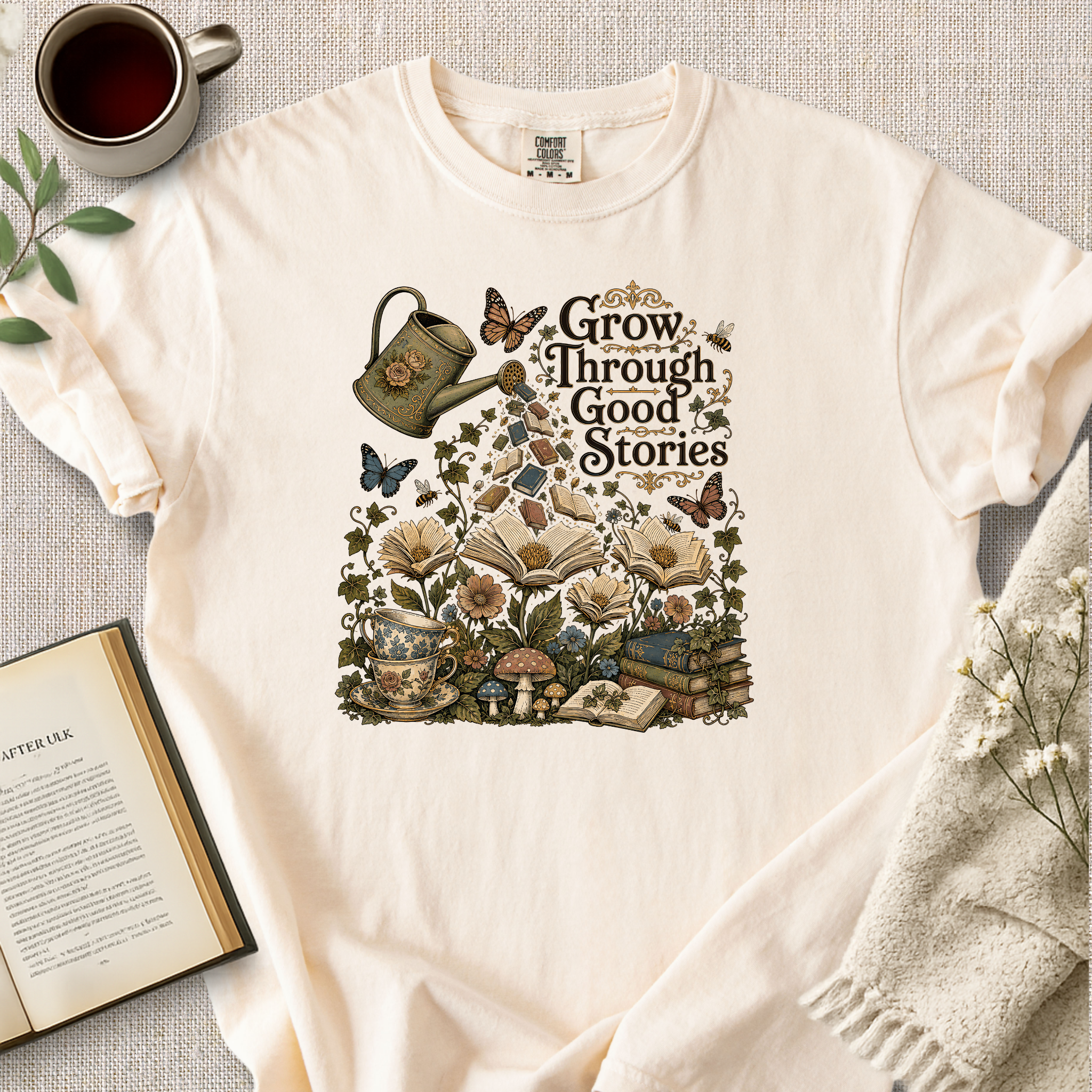 "Grow Through Good Stories" Cozy Tee