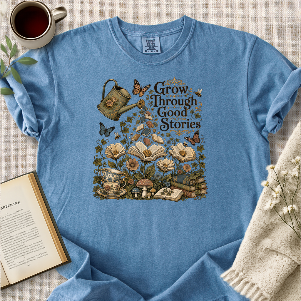 "Grow Through Good Stories" Cozy Tee