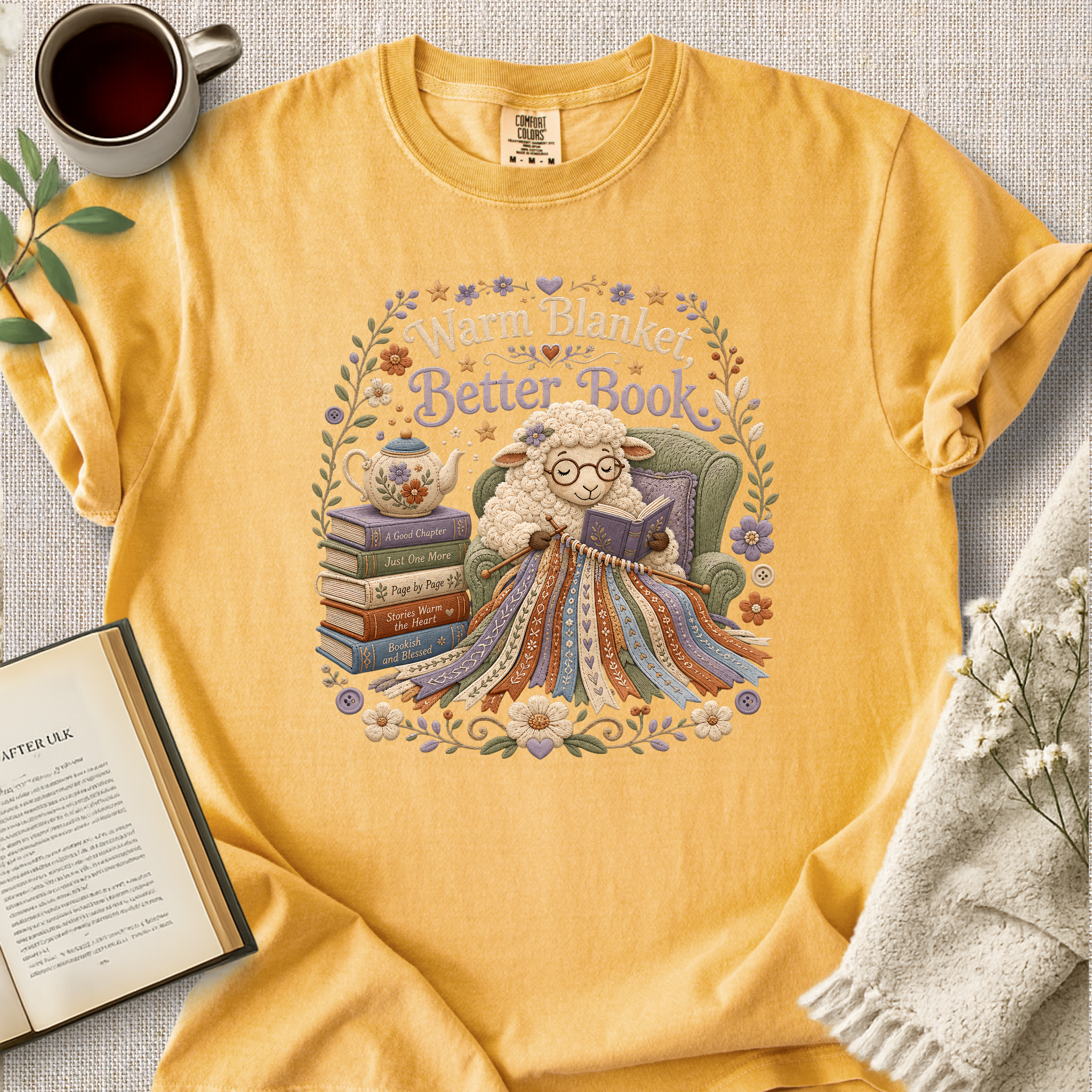 "Warm Blanket, Better Book" Cozy Tee