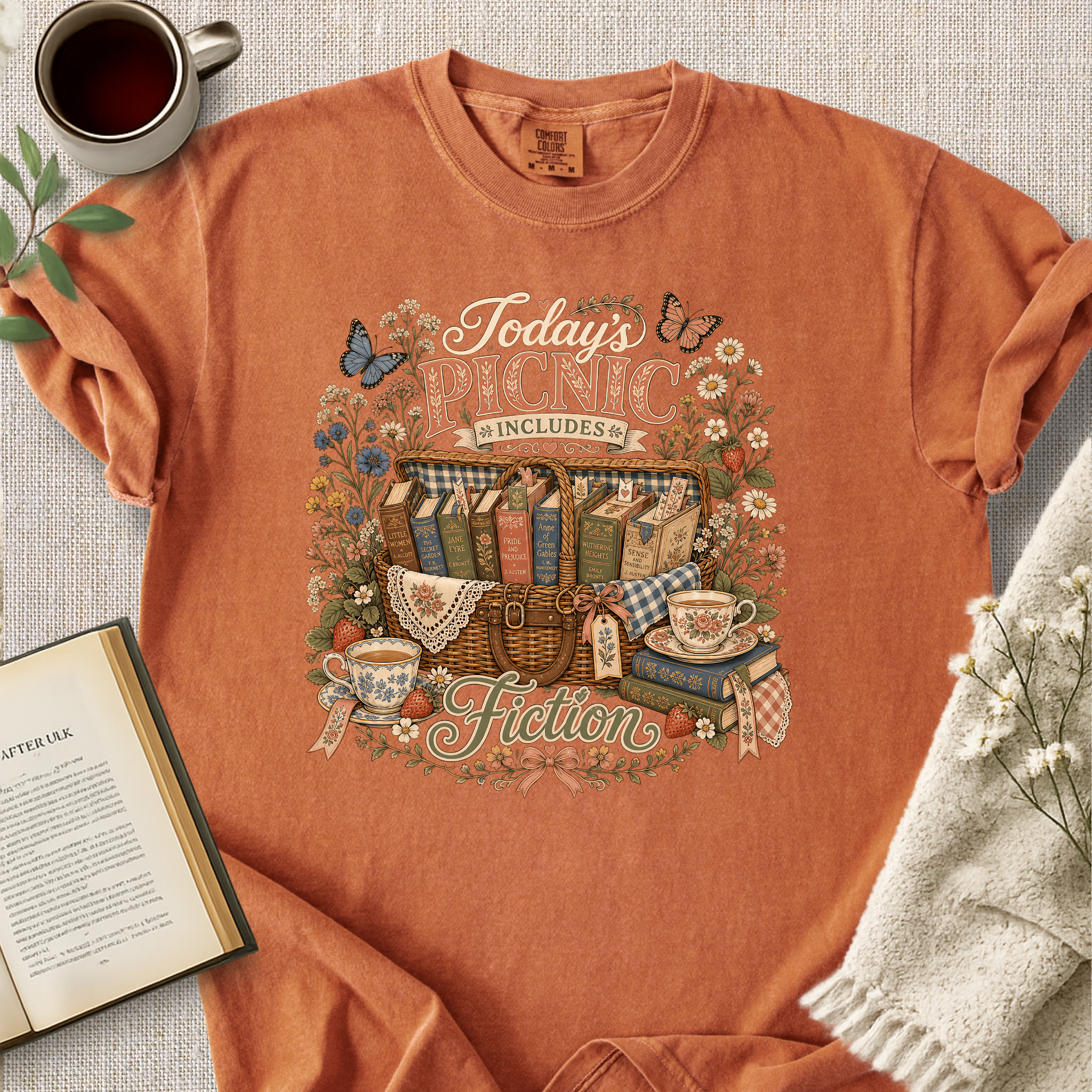 "Today's Picnic Includes Fiction" Cozy Tee