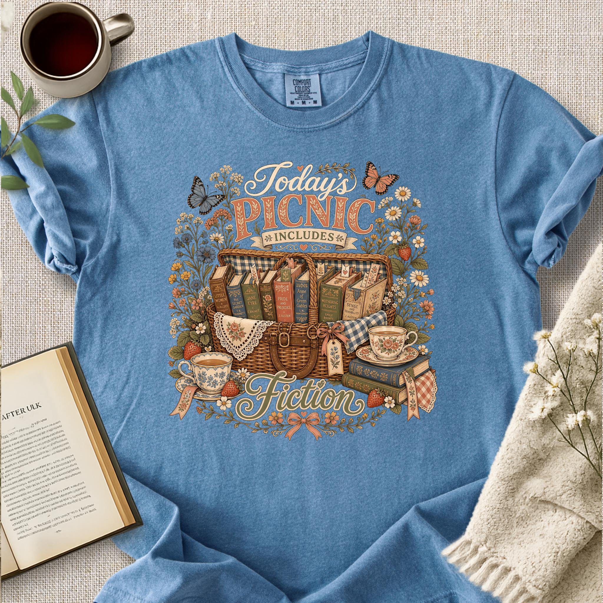 "Today's Picnic Includes Fiction" Cozy Tee