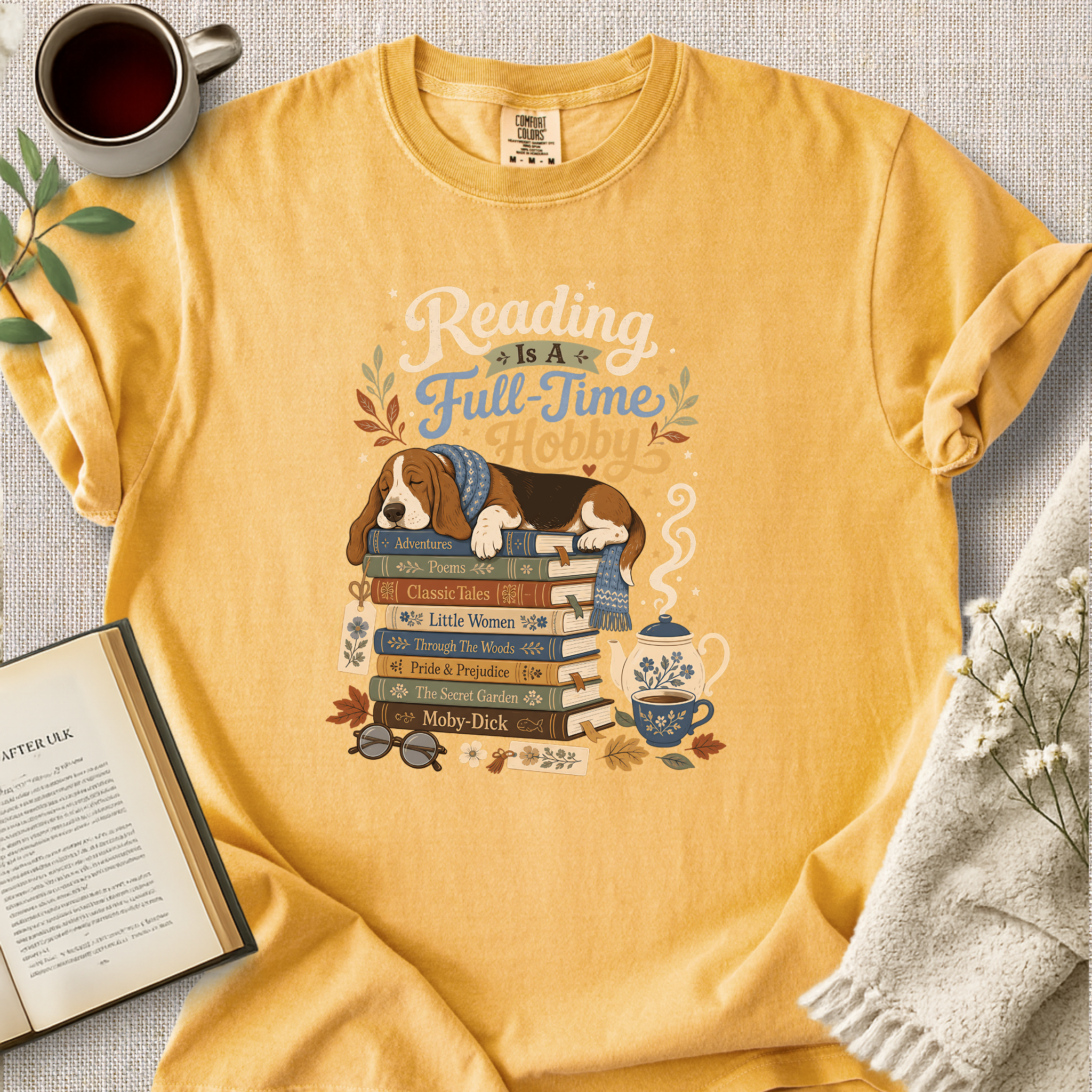 "Reading Is A Full Time Hobby" Cozy Tee