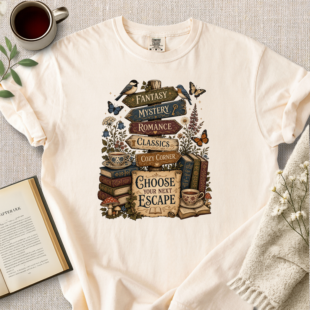 "Choose Your Next Escape" Cozy Tee