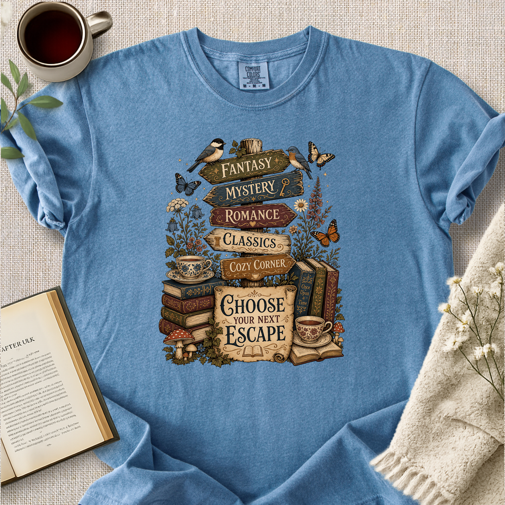 "Choose Your Next Escape" Cozy Tee