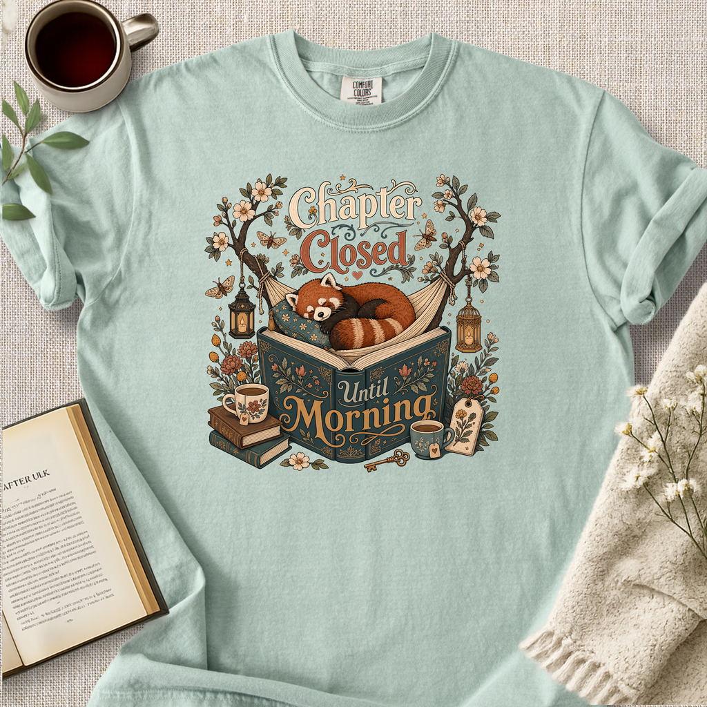 "Chapter Closed Until Morning" Cozy Tee