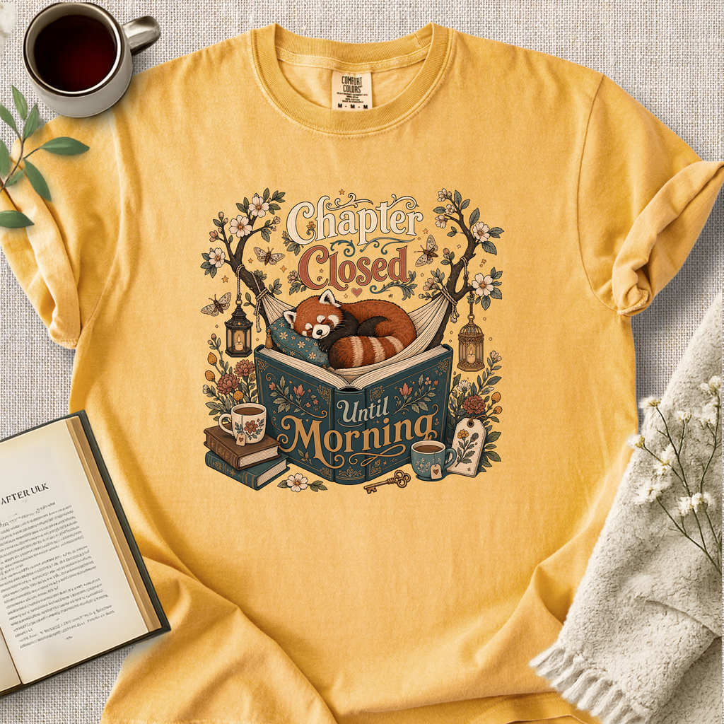 "Chapter Closed Until Morning" Cozy Tee