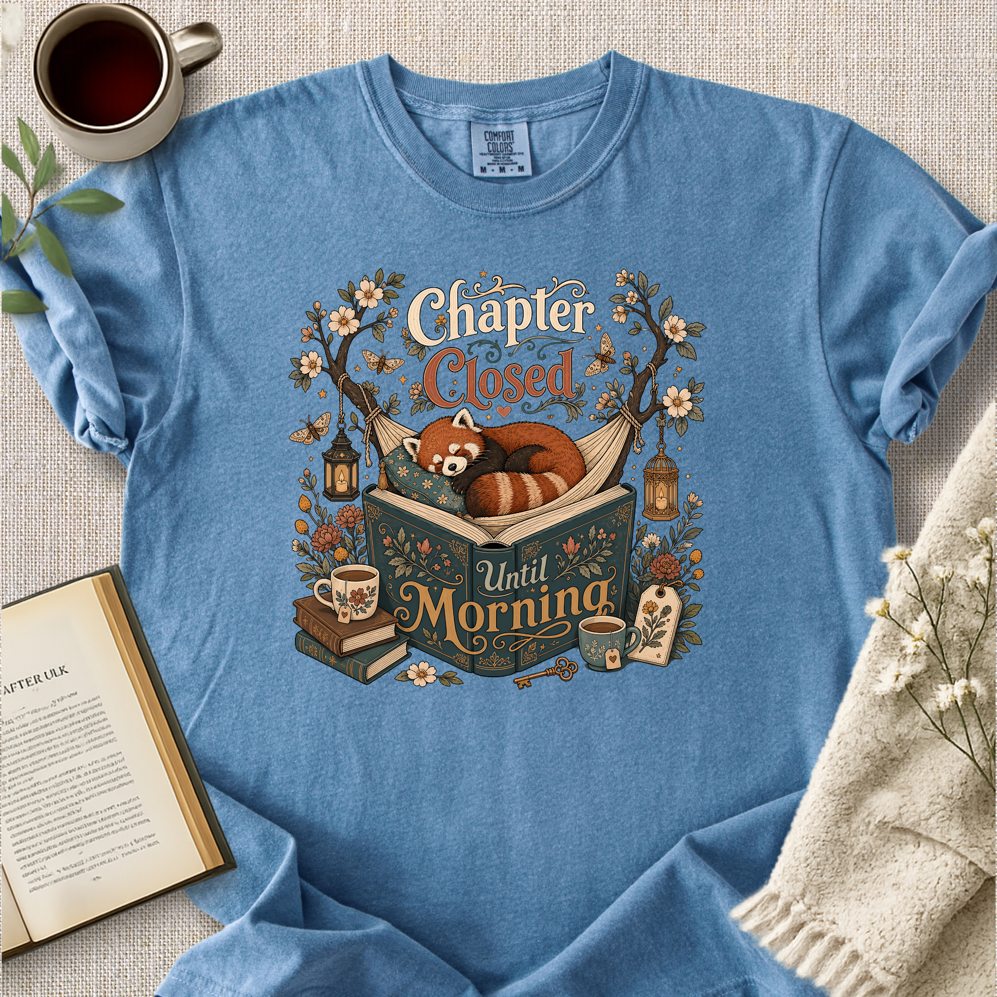 "Chapter Closed Until Morning" Cozy Tee
