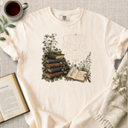 "Quiet Minds Read Loud Stories" Cozy Reading Tee