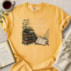 "Quiet Minds Read Loud Stories" Cozy Reading Tee
