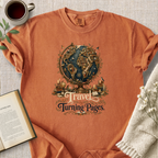 "Travel By Turning Pages" Cozy Tee