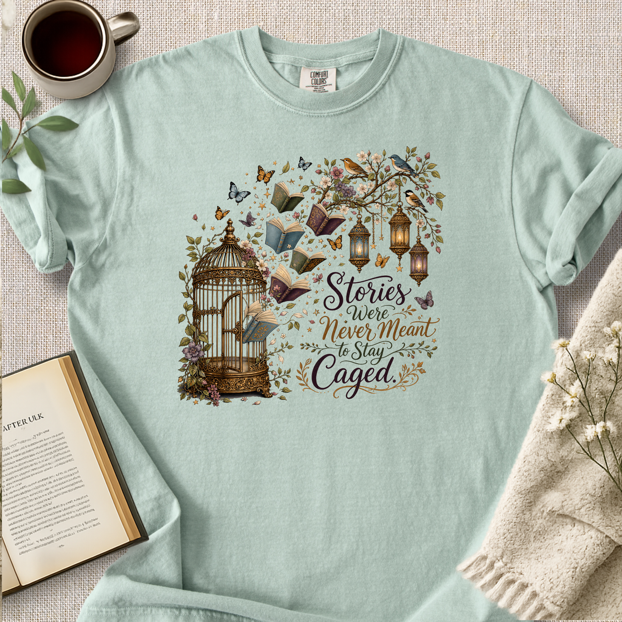 "Stories Were Never Meant To Stay Caged" Cozy Tee