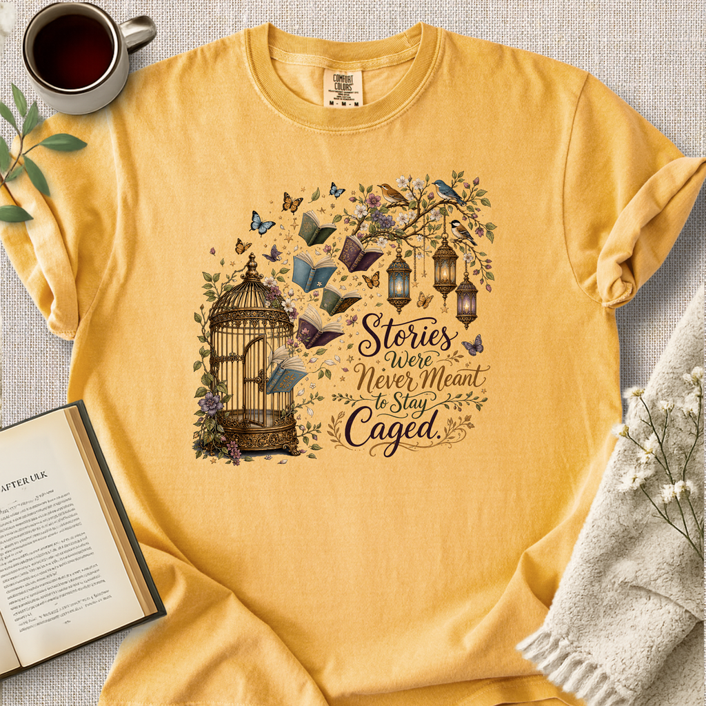 "Stories Were Never Meant To Stay Caged" Cozy Tee