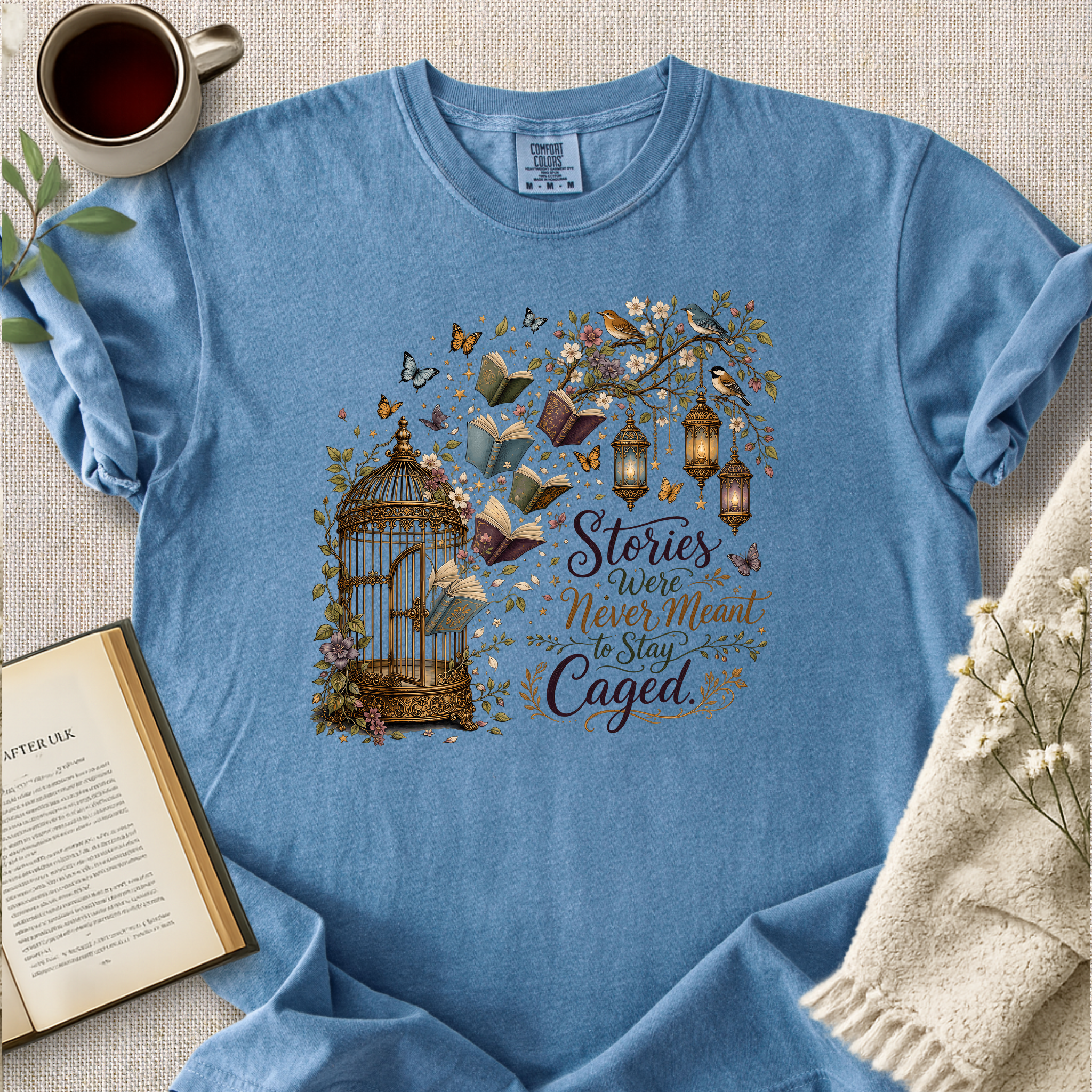 "Stories Were Never Meant To Stay Caged" Cozy Tee