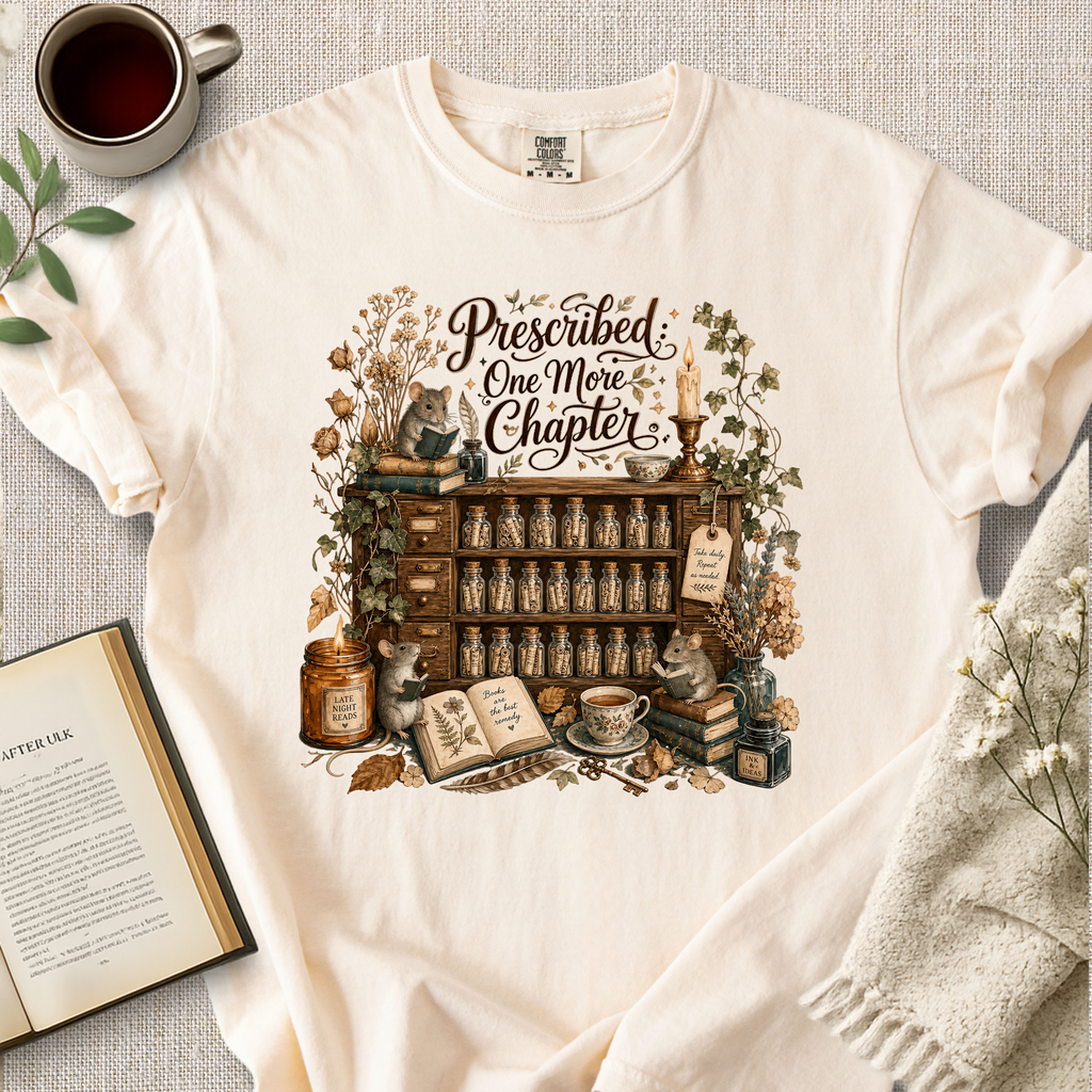 "Prescribed:  One More Chapter" Cozy Tee