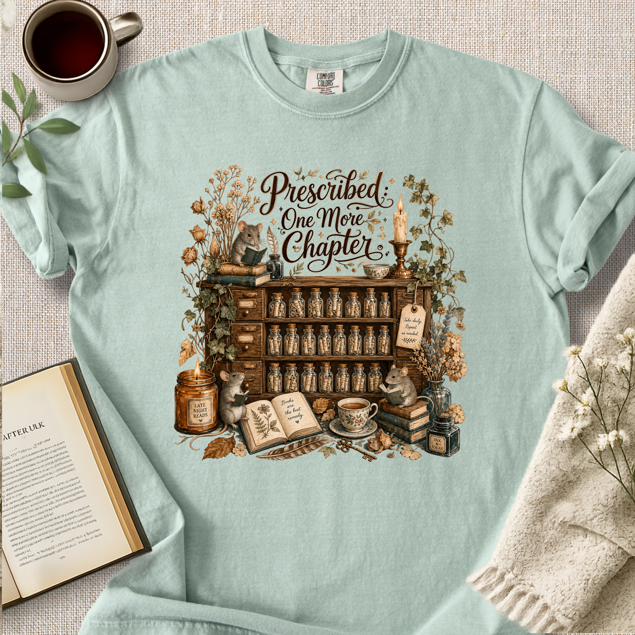 "Prescribed:  One More Chapter" Cozy Tee