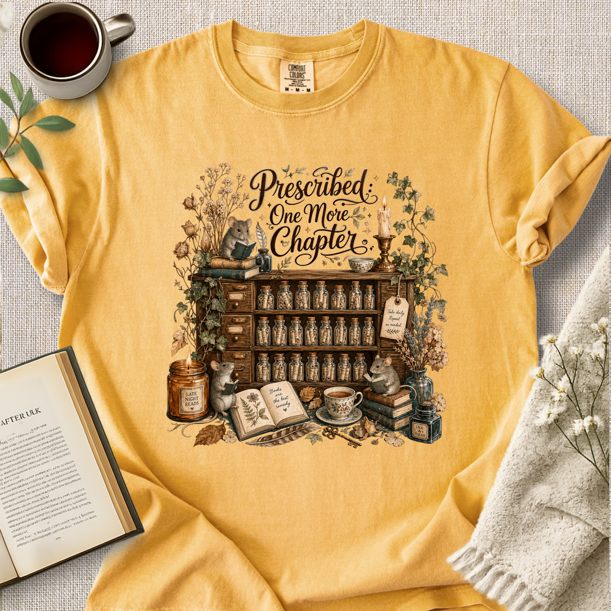 "Prescribed:  One More Chapter" Cozy Tee